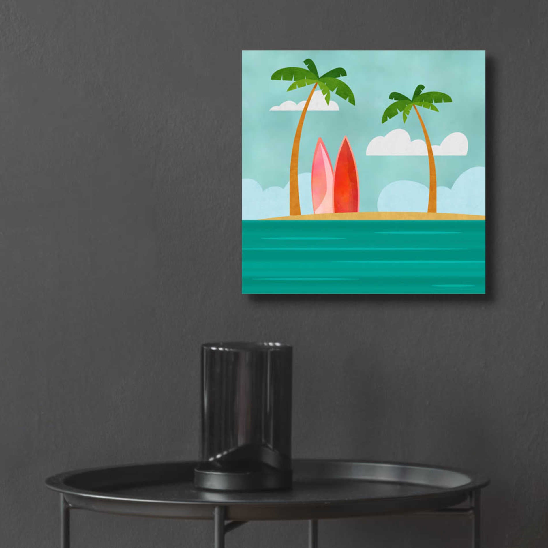 Epic Art 'Caribbean Surf Spot' by Andrea Haase Acrylic Glass Wall Art,12x12