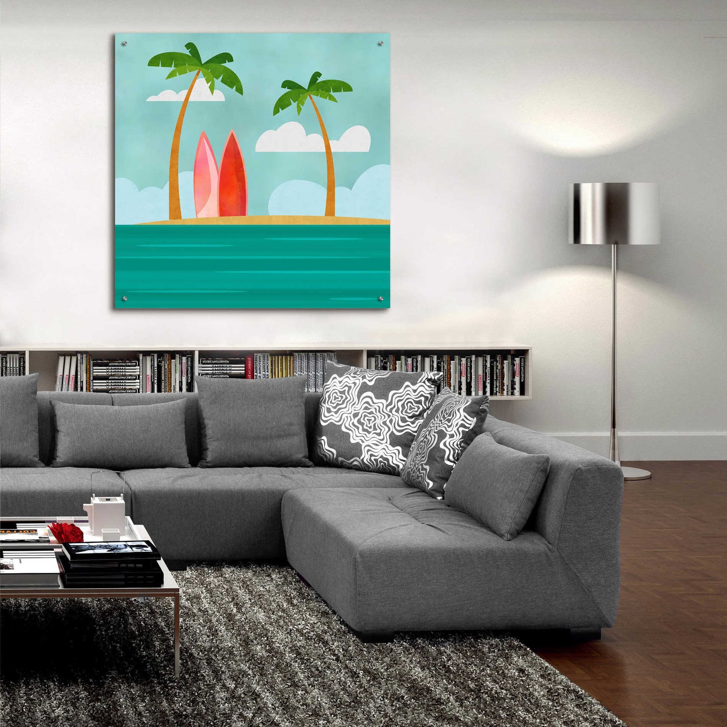 Epic Art 'Caribbean Surf Spot' by Andrea Haase Acrylic Glass Wall Art,36x36