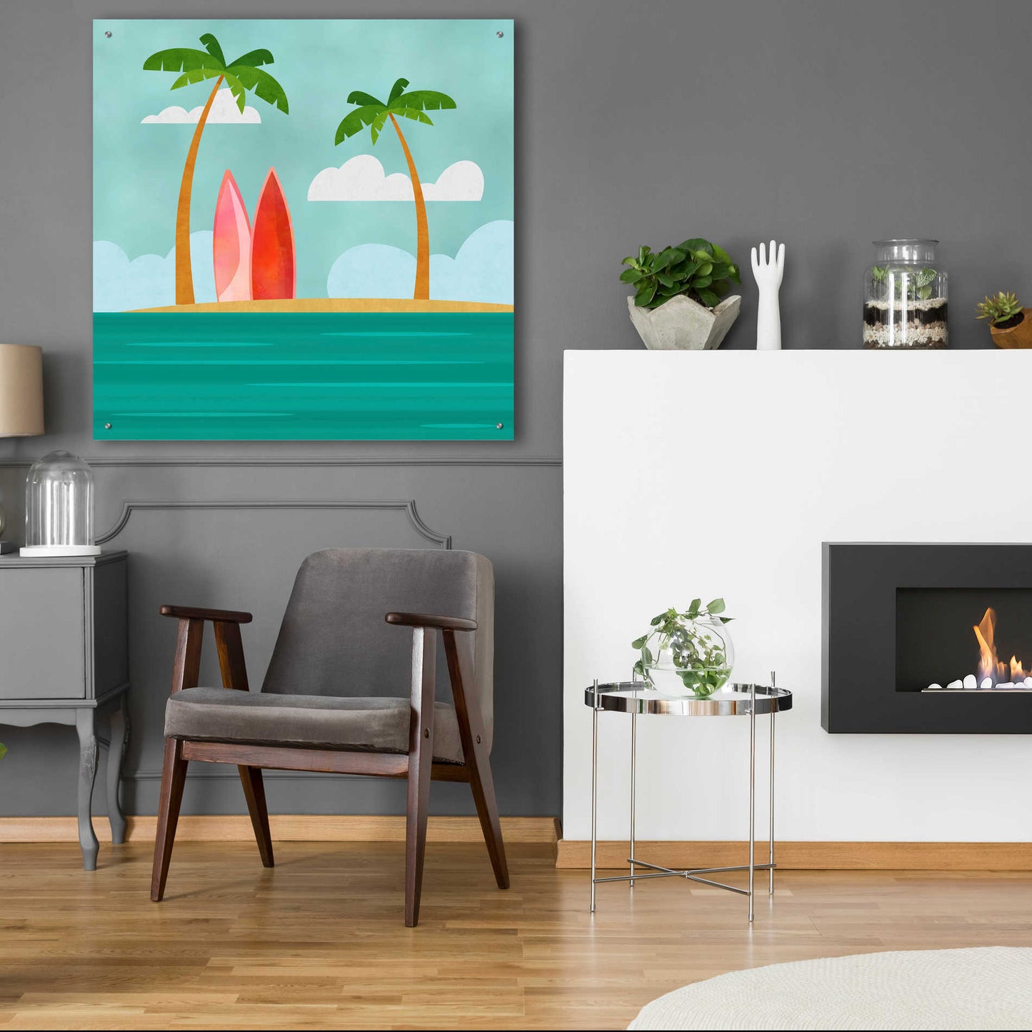 Epic Art 'Caribbean Surf Spot' by Andrea Haase Acrylic Glass Wall Art,36x36