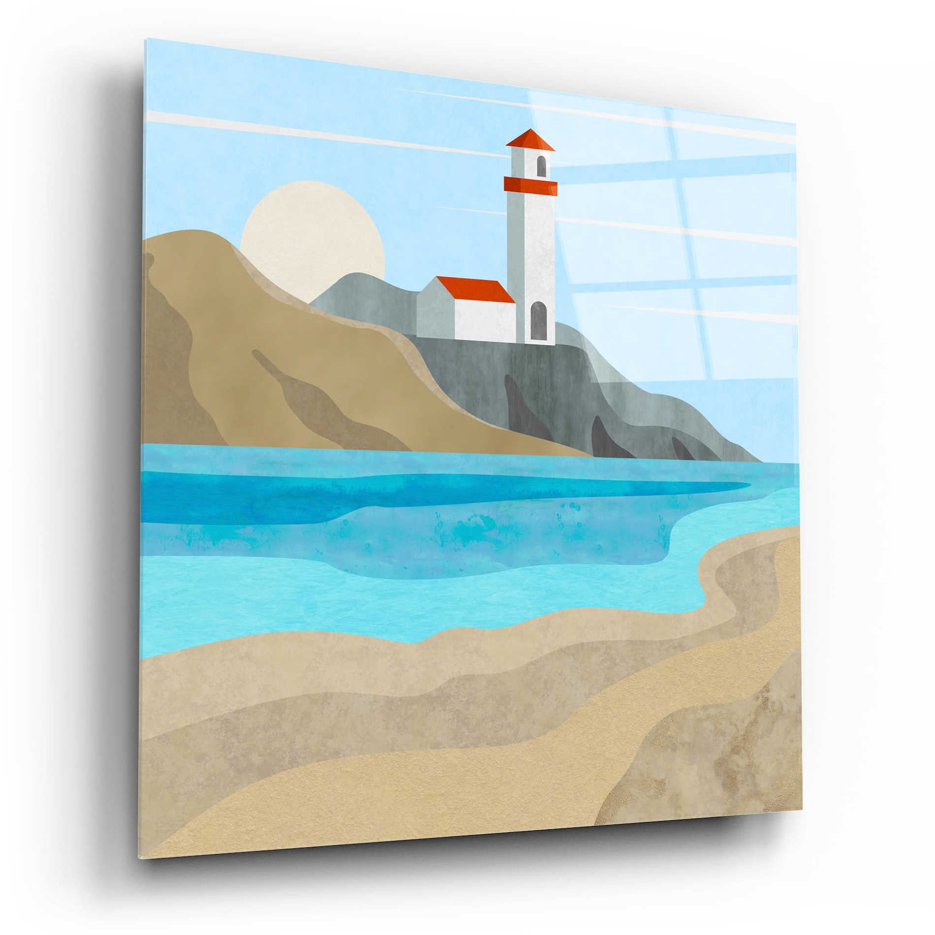 Epic Art 'East End Lighthouse' by Andrea Haase Acrylic Glass Wall Art,12x12