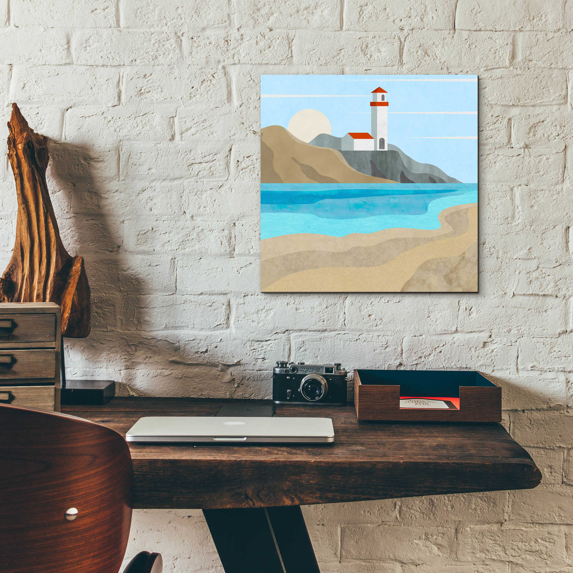 Epic Art 'East End Lighthouse' by Andrea Haase Acrylic Glass Wall Art,12x12