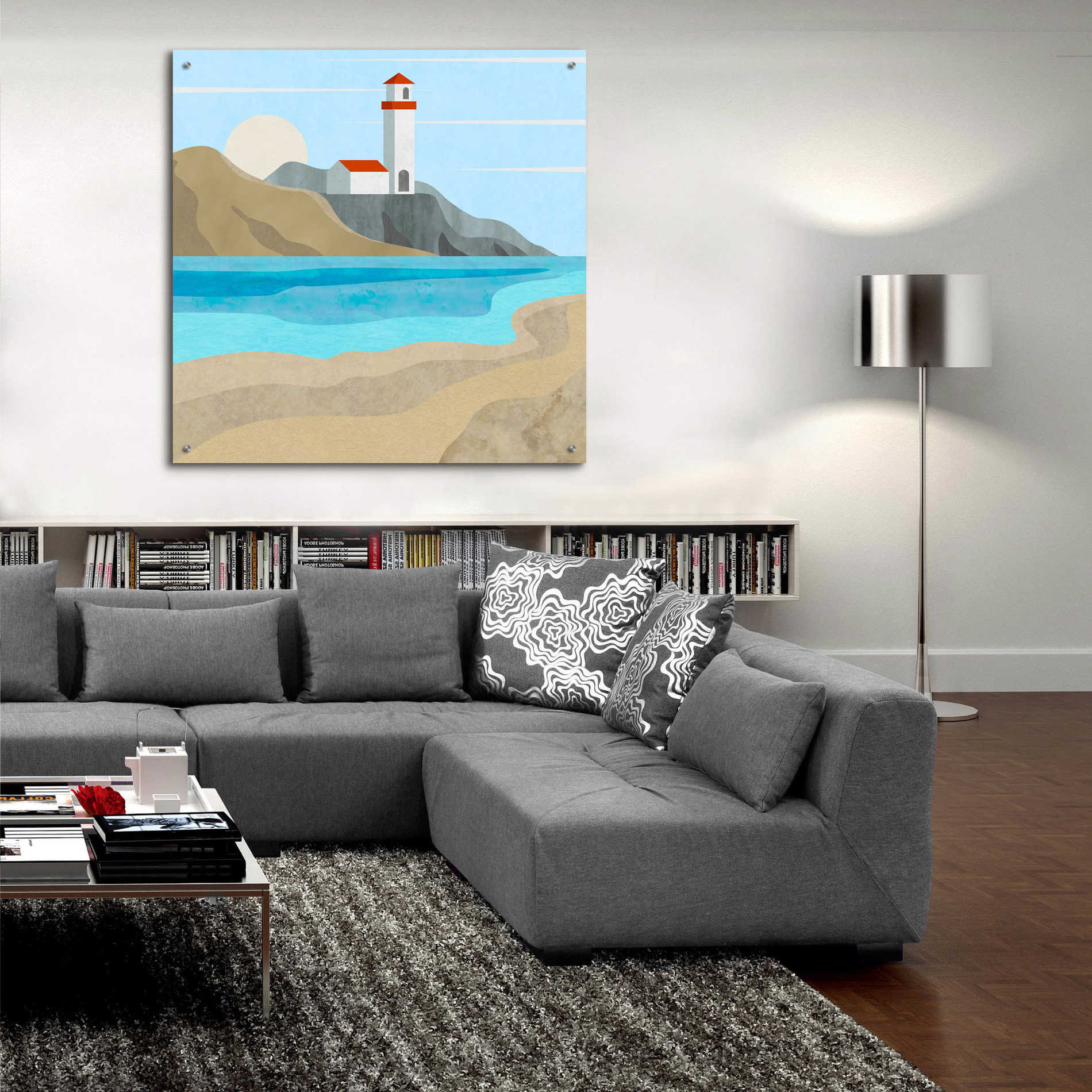 Epic Art 'East End Lighthouse' by Andrea Haase Acrylic Glass Wall Art,36x36