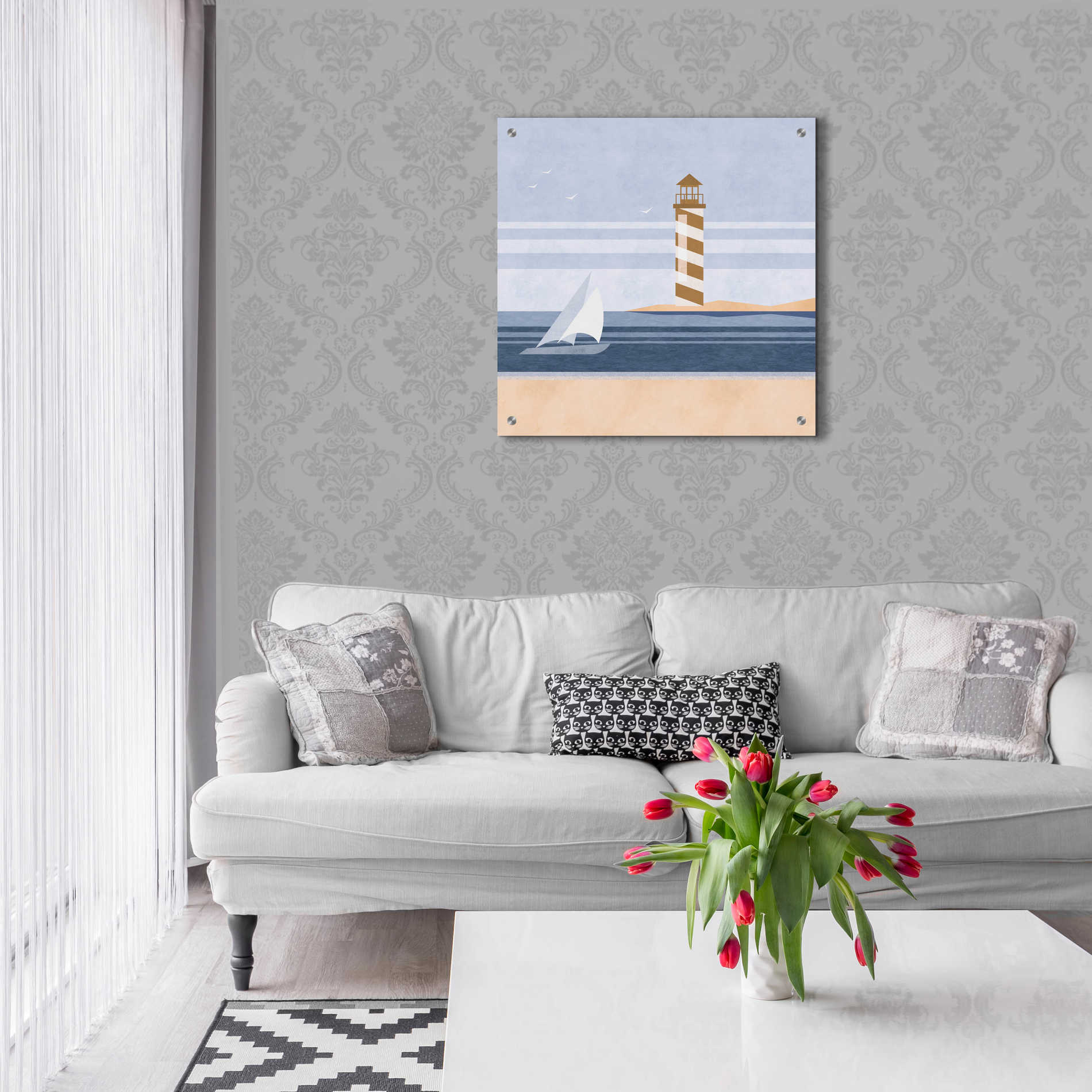 Epic Art 'cape Cod Lighthouse' by Andrea Haase Acrylic Glass Wall Art,24x24