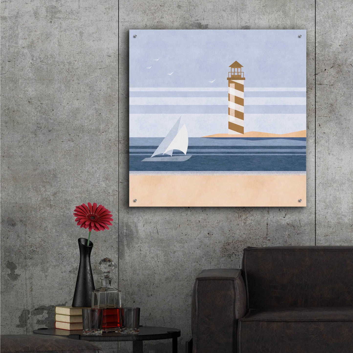 Epic Art 'cape Cod Lighthouse' by Andrea Haase Acrylic Glass Wall Art,36x36