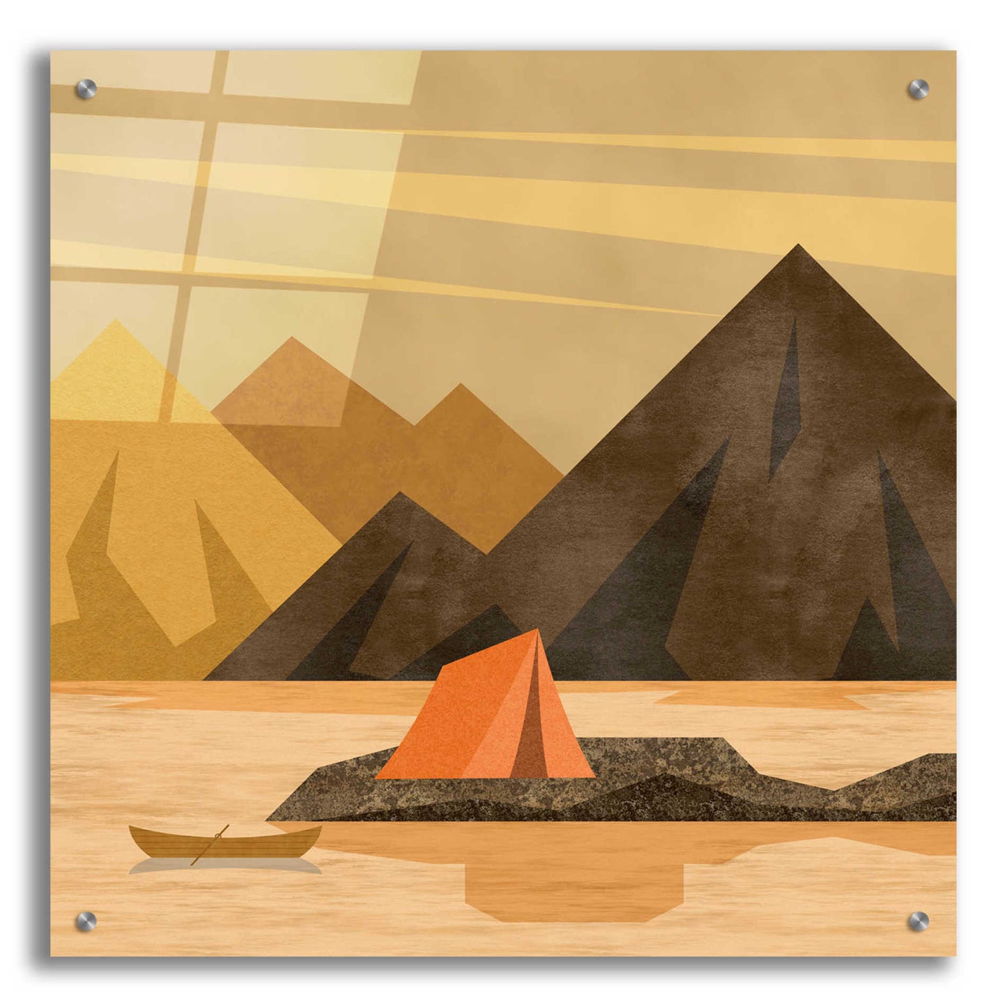 Epic Art 'Camping Adventure' by Andrea Haase Acrylic Glass Wall Art,24x24