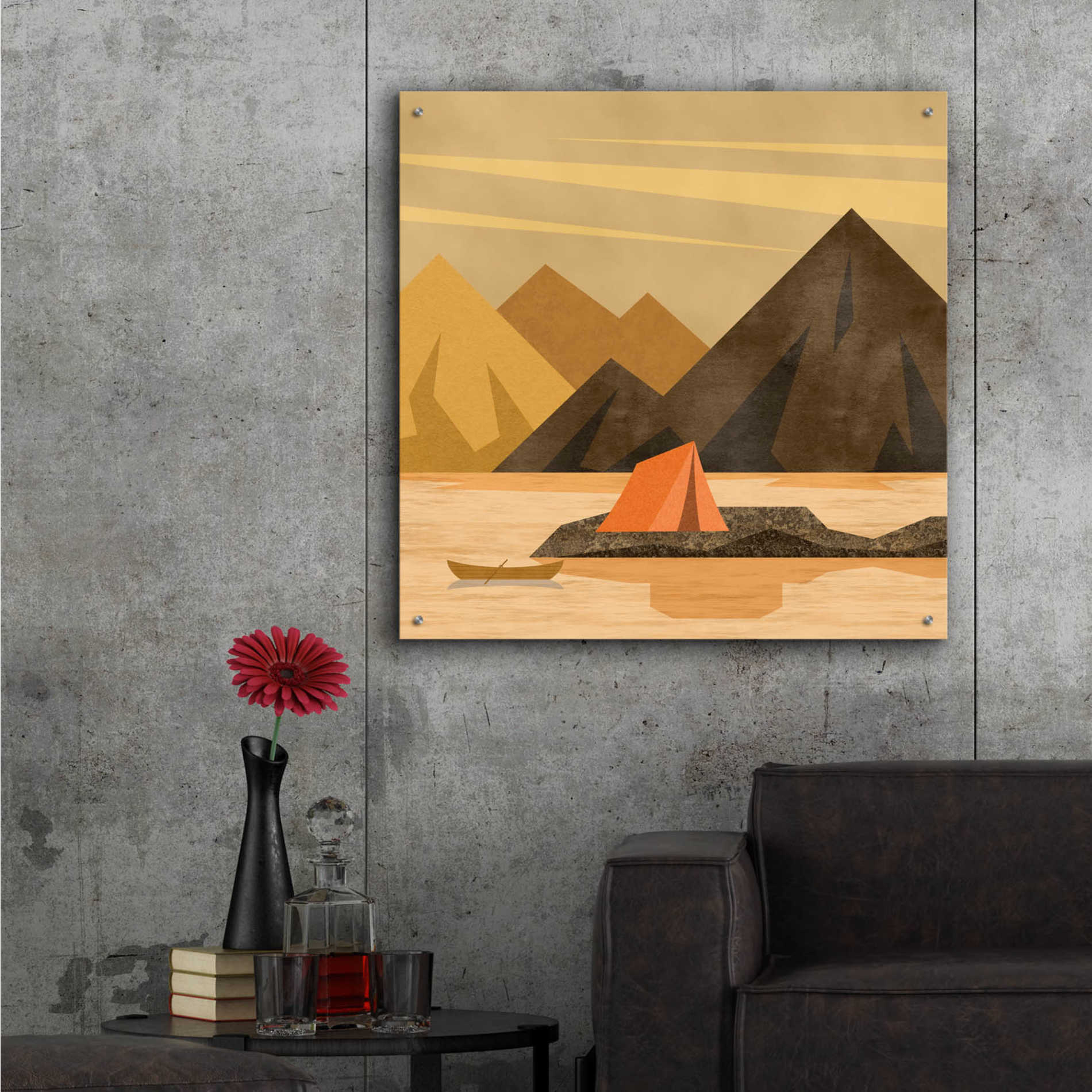 Epic Art 'Camping Adventure' by Andrea Haase Acrylic Glass Wall Art,36x36