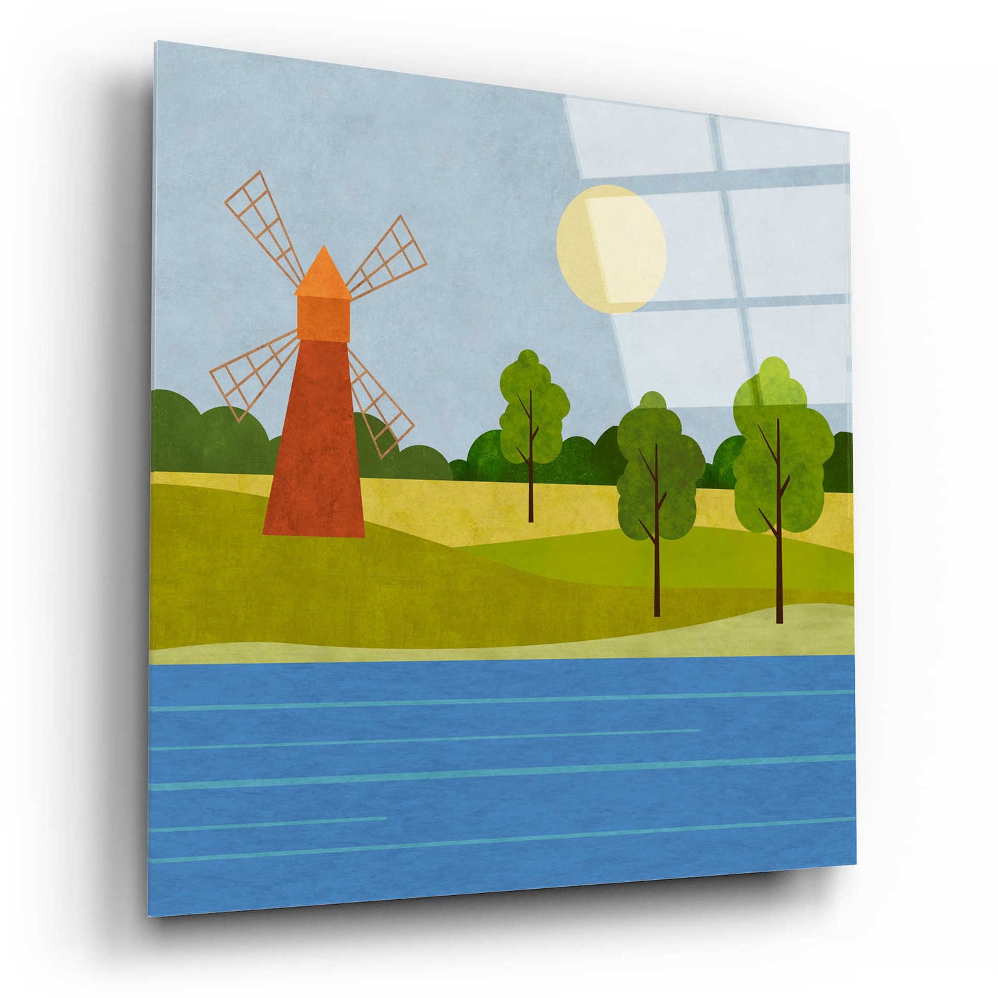 Epic Art 'The Old Windmill' by Andrea Haase Acrylic Glass Wall Art,12x12