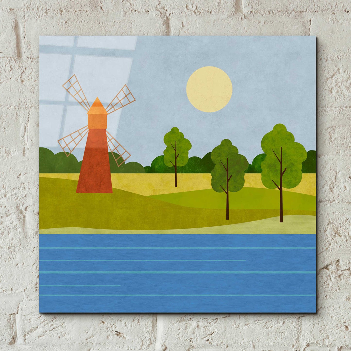 Epic Art 'The Old Windmill' by Andrea Haase Acrylic Glass Wall Art,12x12