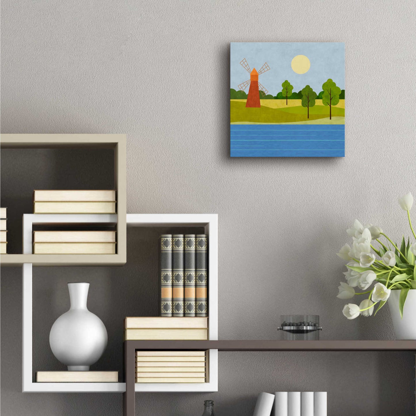 Epic Art 'The Old Windmill' by Andrea Haase Acrylic Glass Wall Art,12x12