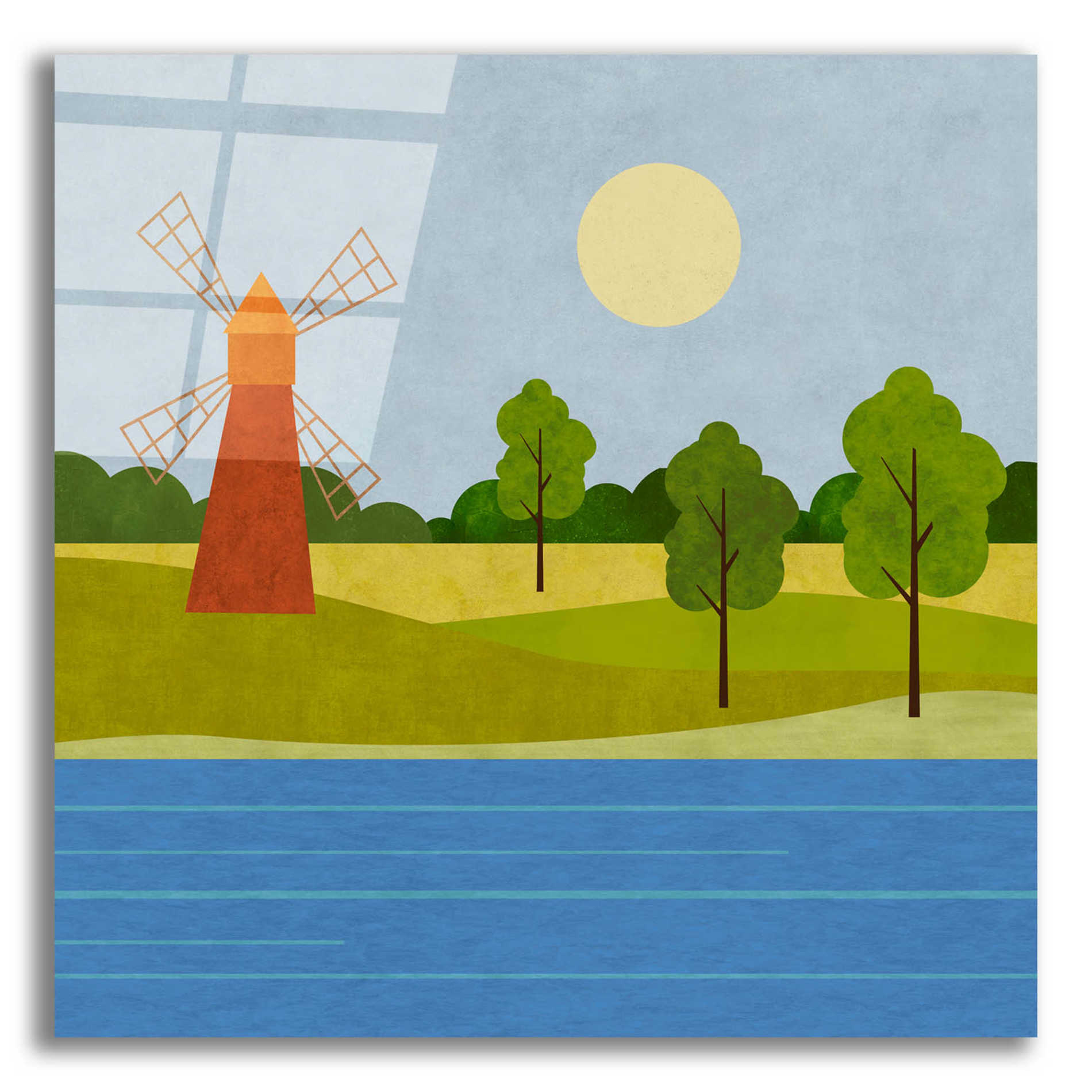 Epic Art 'The Old Windmill' by Andrea Haase Acrylic Glass Wall Art,12x12