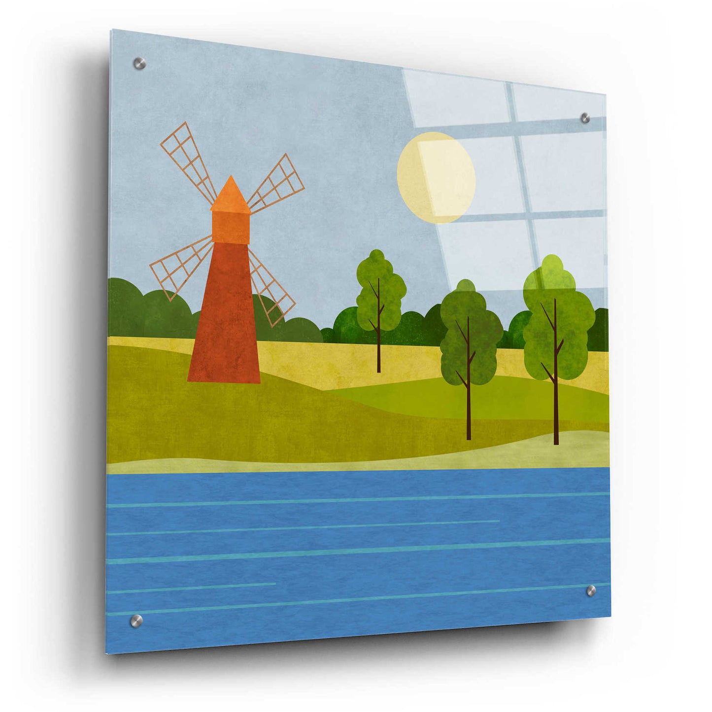 Epic Art 'The Old Windmill' by Andrea Haase Acrylic Glass Wall Art,24x24