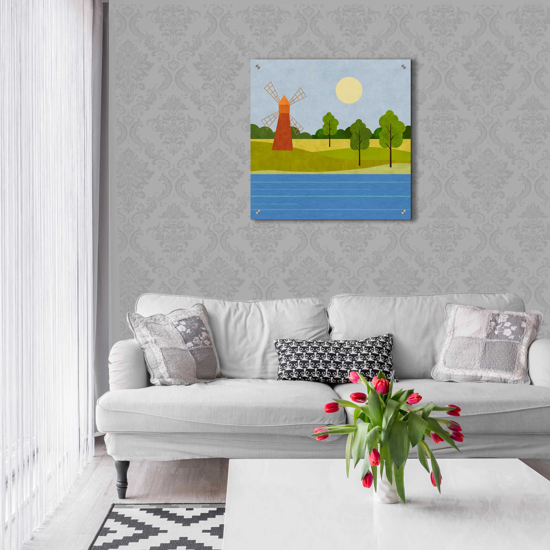 Epic Art 'The Old Windmill' by Andrea Haase Acrylic Glass Wall Art,24x24