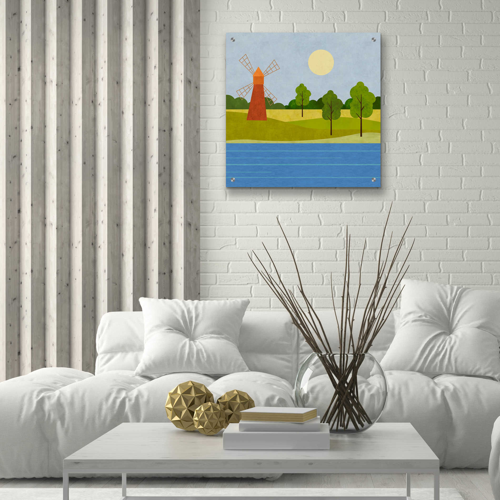 Epic Art 'The Old Windmill' by Andrea Haase Acrylic Glass Wall Art,24x24