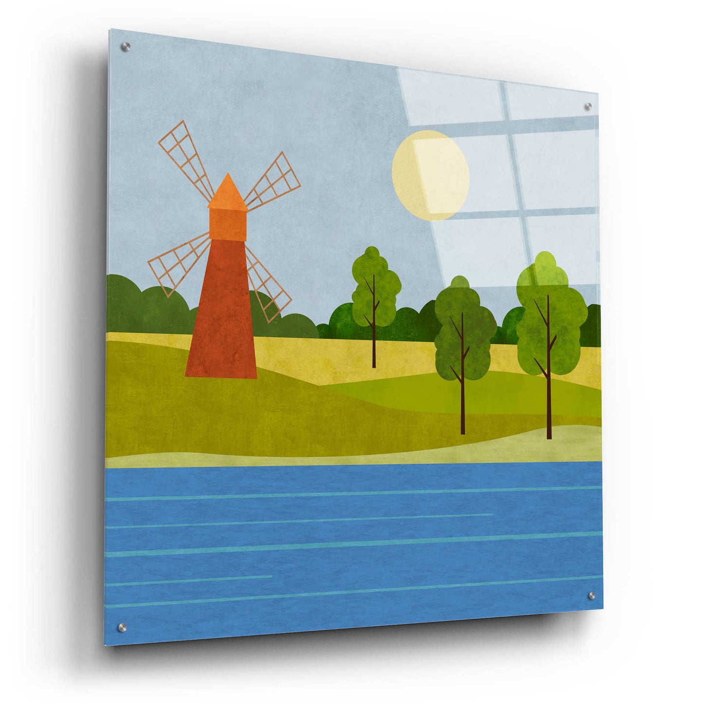 Epic Art 'The Old Windmill' by Andrea Haase Acrylic Glass Wall Art,36x36