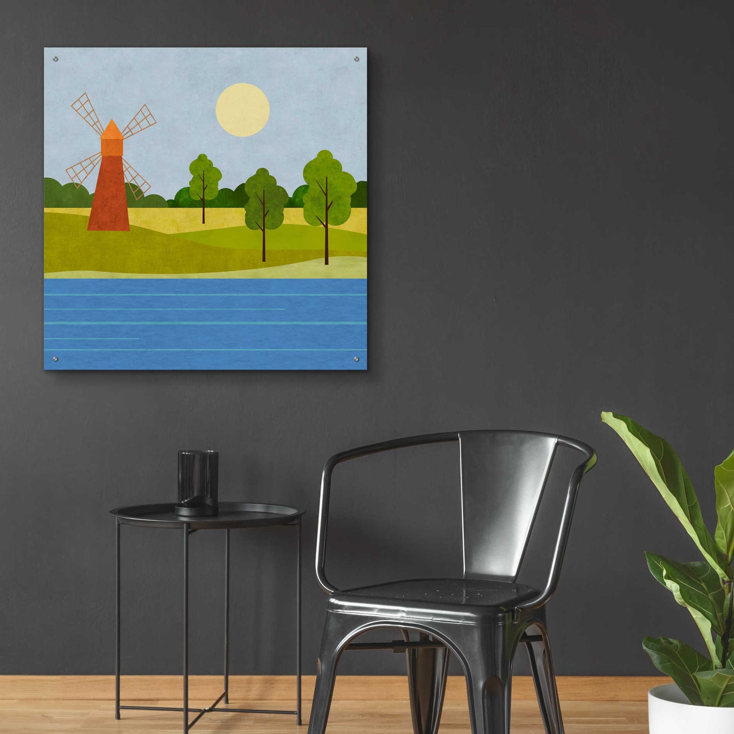 Epic Art 'The Old Windmill' by Andrea Haase Acrylic Glass Wall Art,36x36