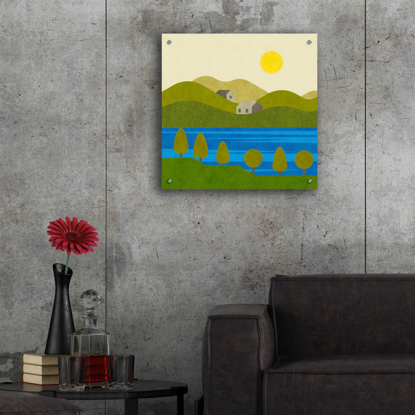 Epic Art 'River View' by Andrea Haase Acrylic Glass Wall Art,24x24