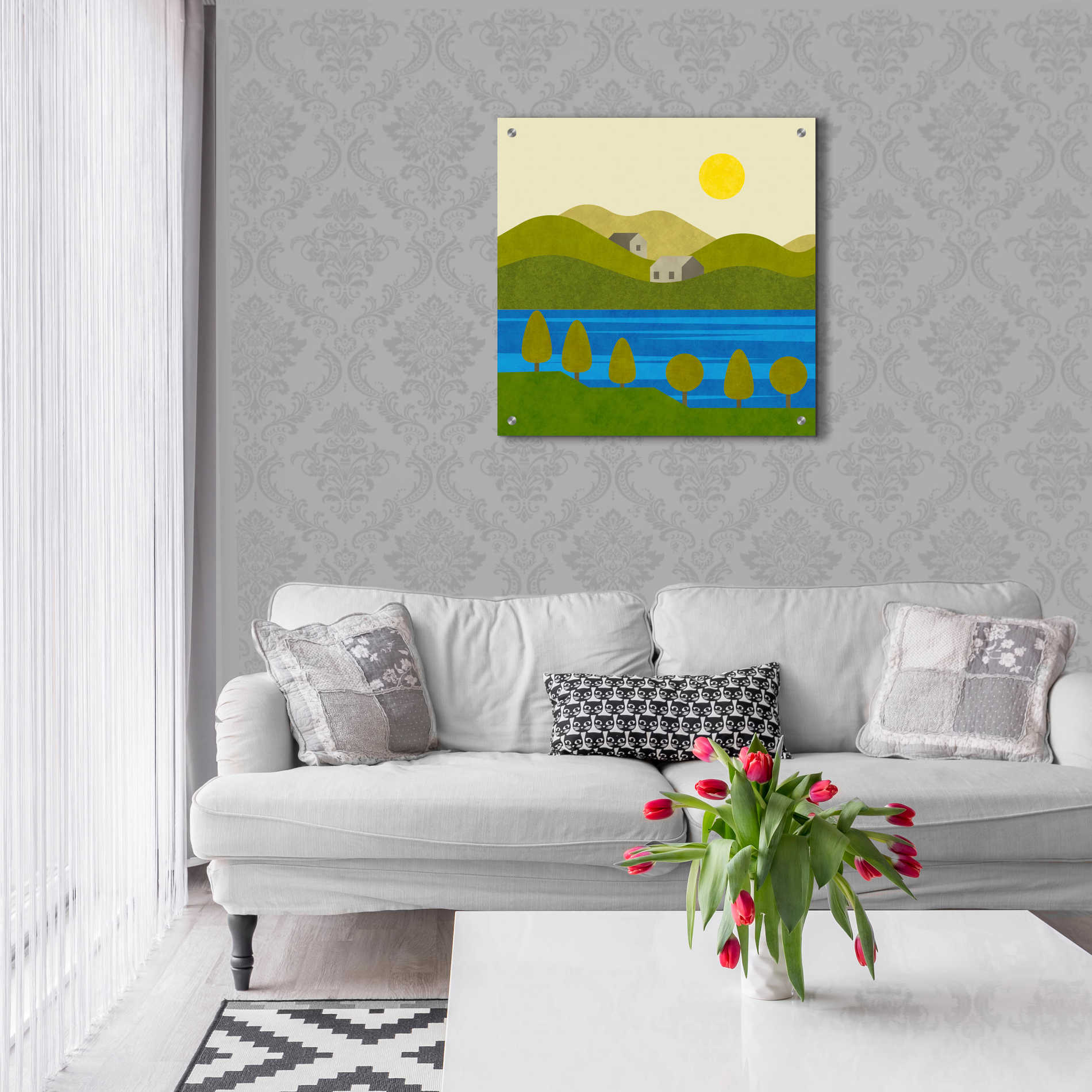 Epic Art 'River View' by Andrea Haase Acrylic Glass Wall Art,24x24