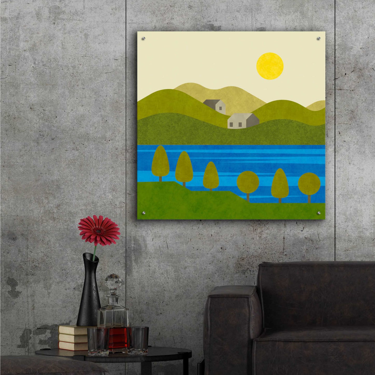 Epic Art 'River View' by Andrea Haase Acrylic Glass Wall Art,36x36