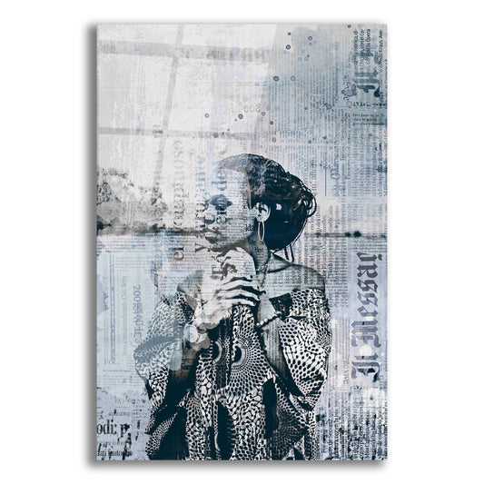 Epic Art 'Los Angeles City Girl Blue Grey' by Andrea Haase Acrylic Glass Wall Art