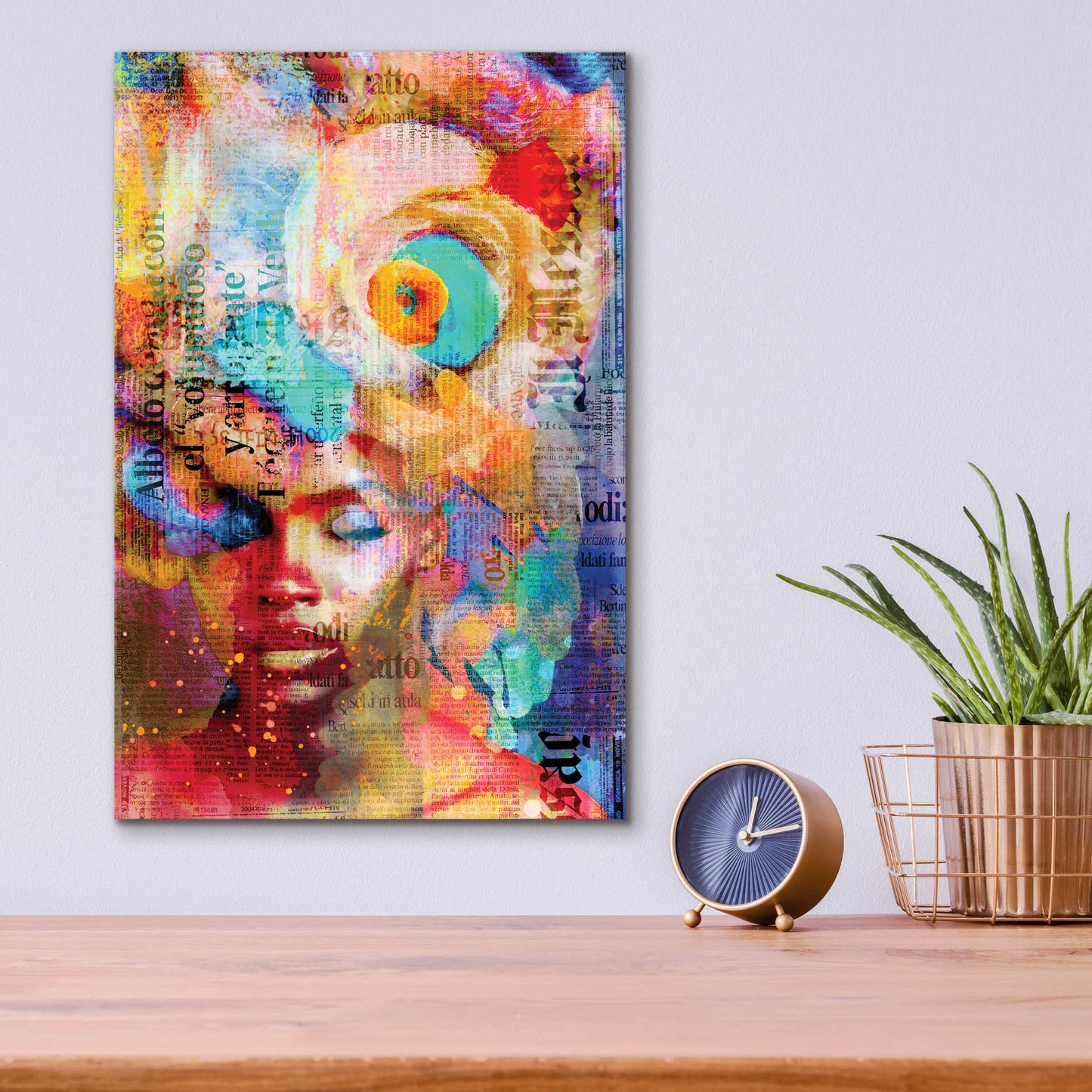 Epic Art 'New York City Girl' by Andrea Haase Acrylic Glass Wall Art,12x16