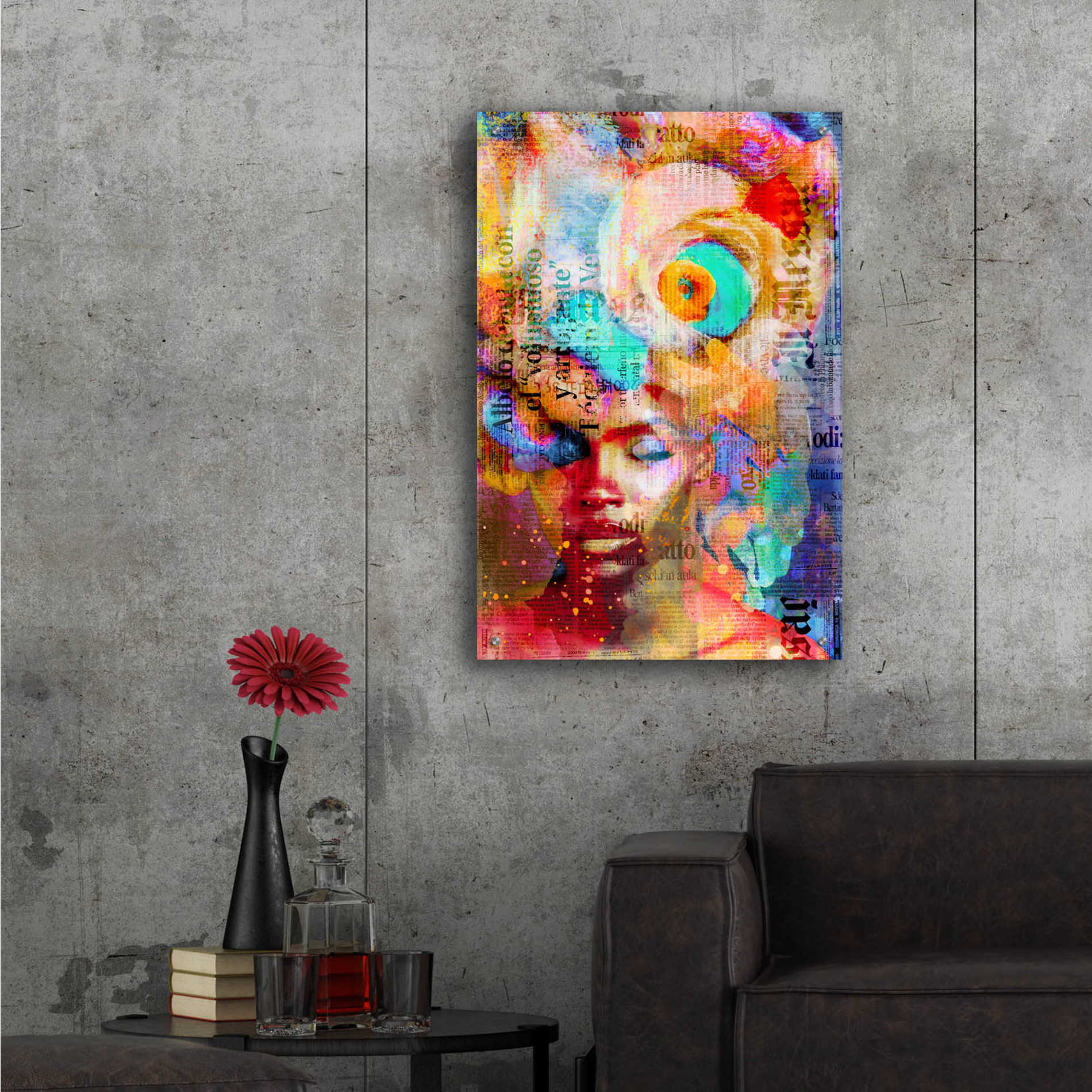 Epic Art 'New York City Girl' by Andrea Haase Acrylic Glass Wall Art,24x36