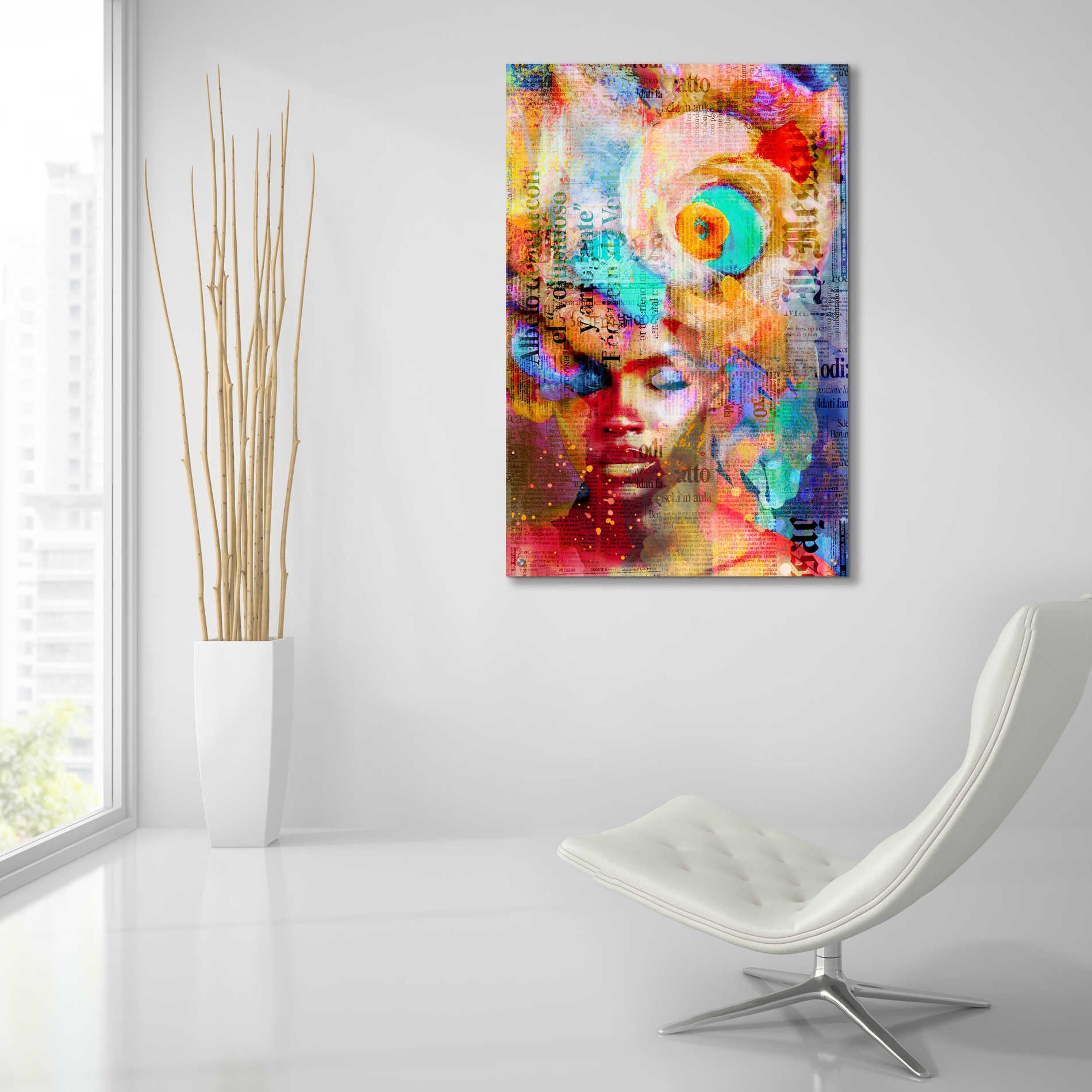 Epic Art 'New York City Girl' by Andrea Haase Acrylic Glass Wall Art,24x36