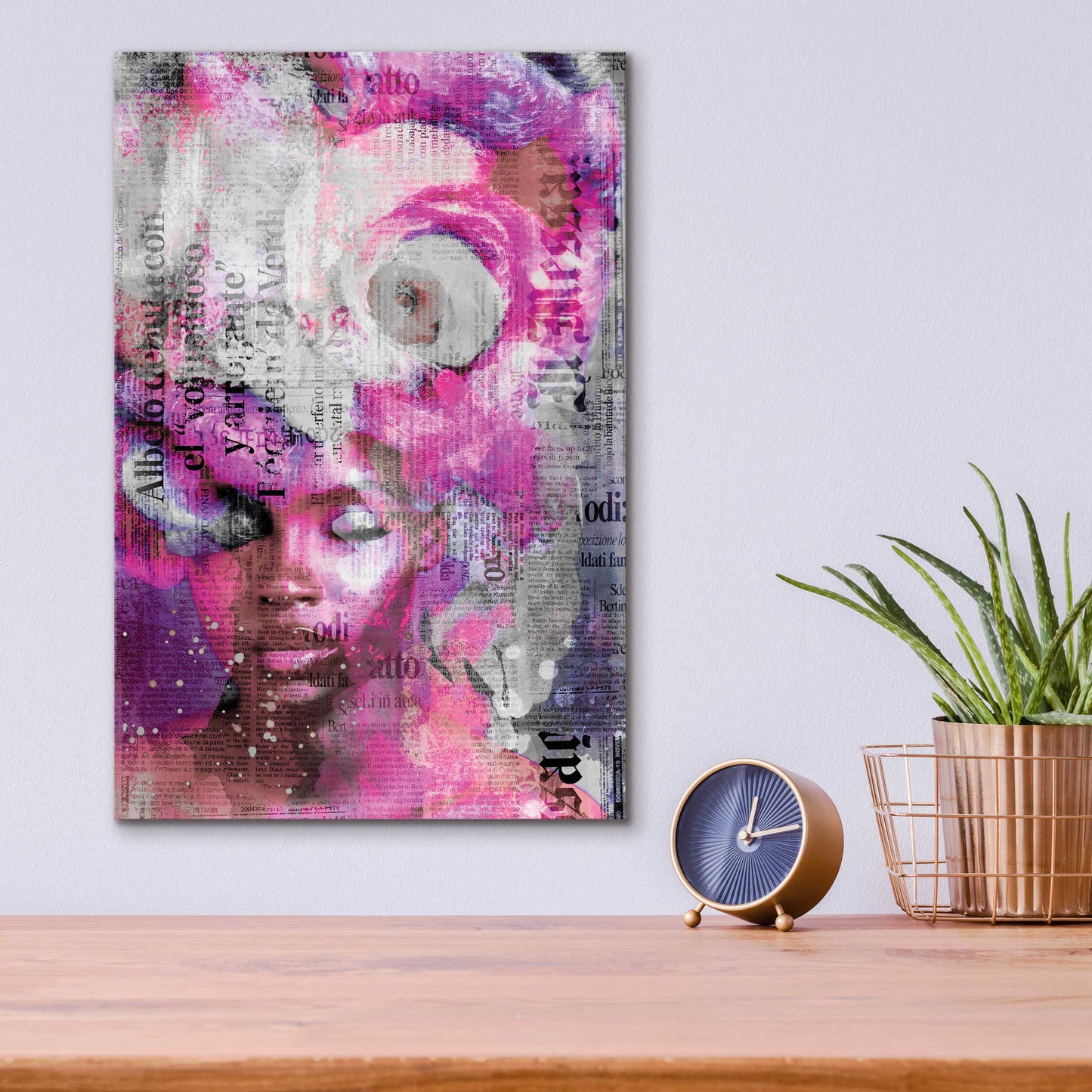 Epic Art 'New York City Girl Pink' by Andrea Haase Acrylic Glass Wall Art,12x16