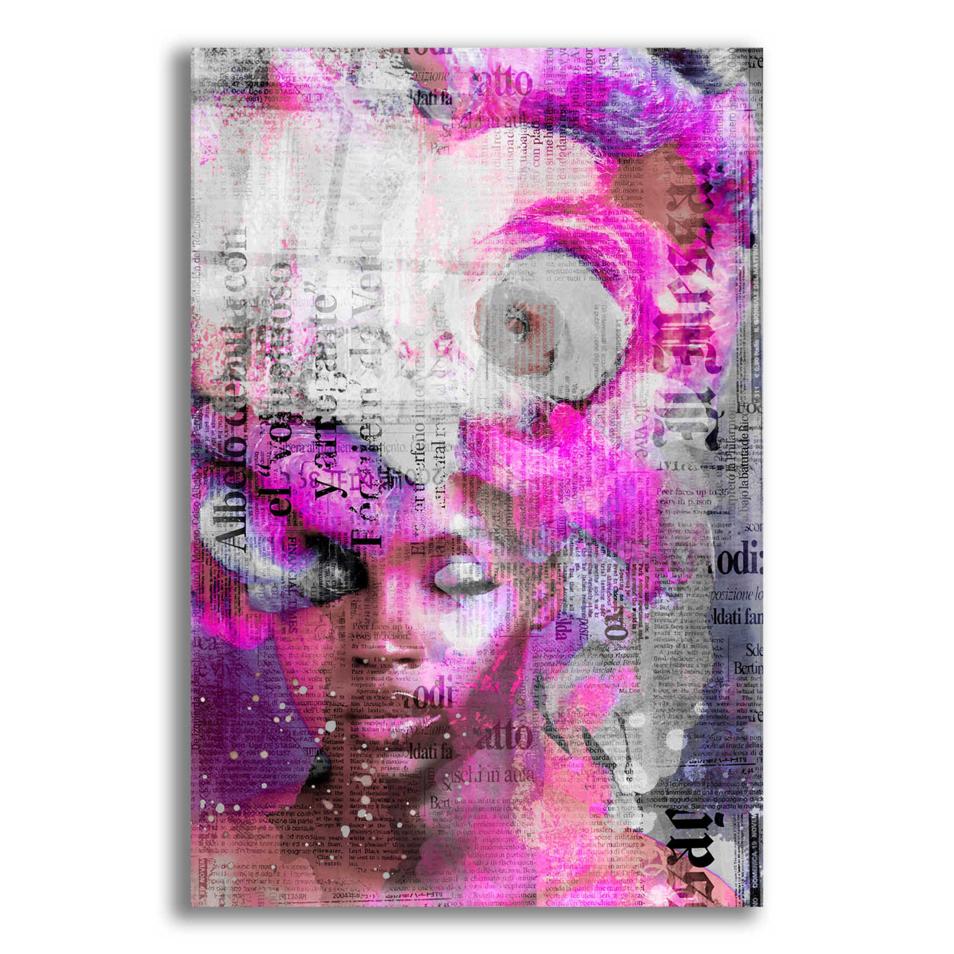 Epic Art 'New York City Girl Pink' by Andrea Haase Acrylic Glass Wall Art,12x16