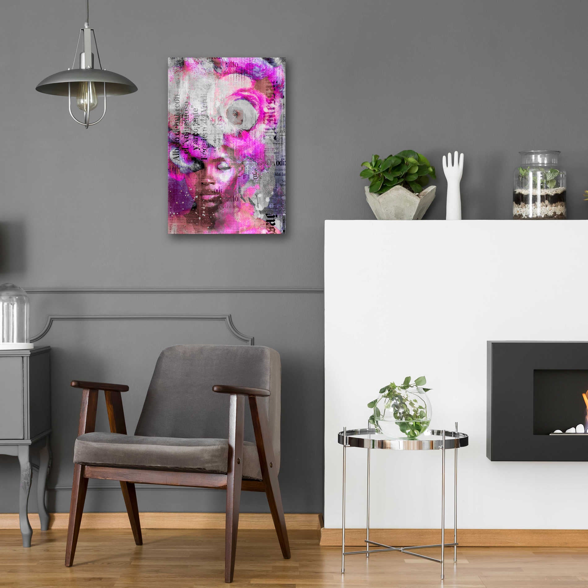 Epic Art 'New York City Girl Pink' by Andrea Haase Acrylic Glass Wall Art,16x24