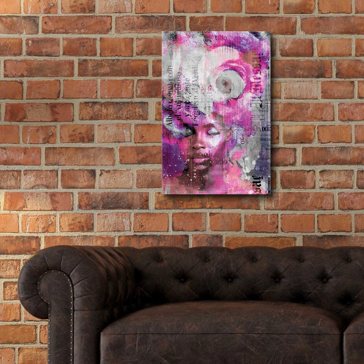 Epic Art 'New York City Girl Pink' by Andrea Haase Acrylic Glass Wall Art,16x24