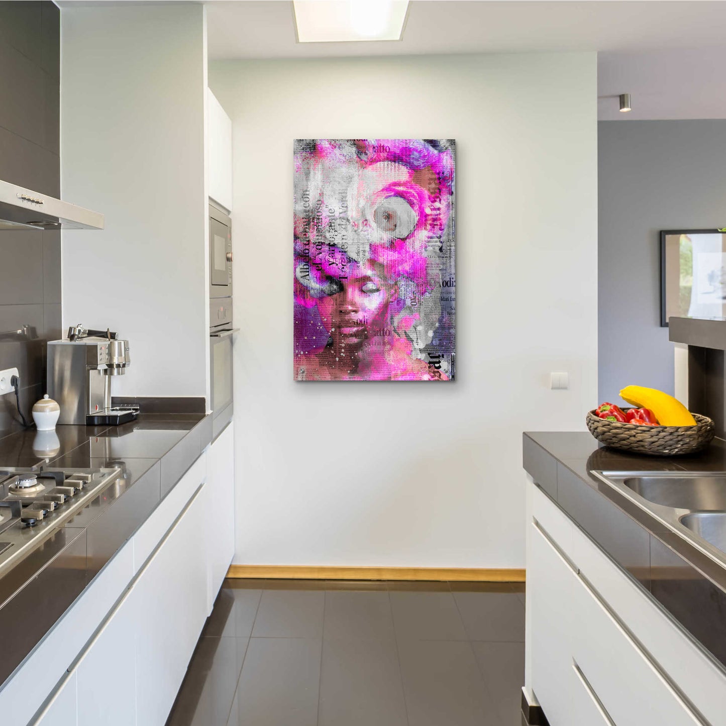 Epic Art 'New York City Girl Pink' by Andrea Haase Acrylic Glass Wall Art,24x36