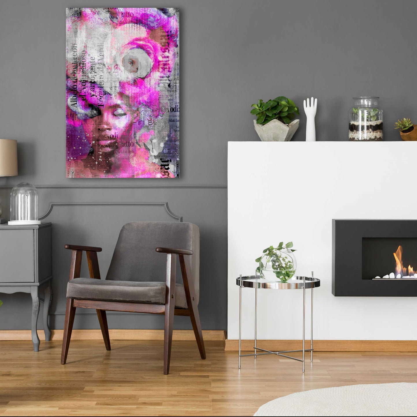 Epic Art 'New York City Girl Pink' by Andrea Haase Acrylic Glass Wall Art,24x36