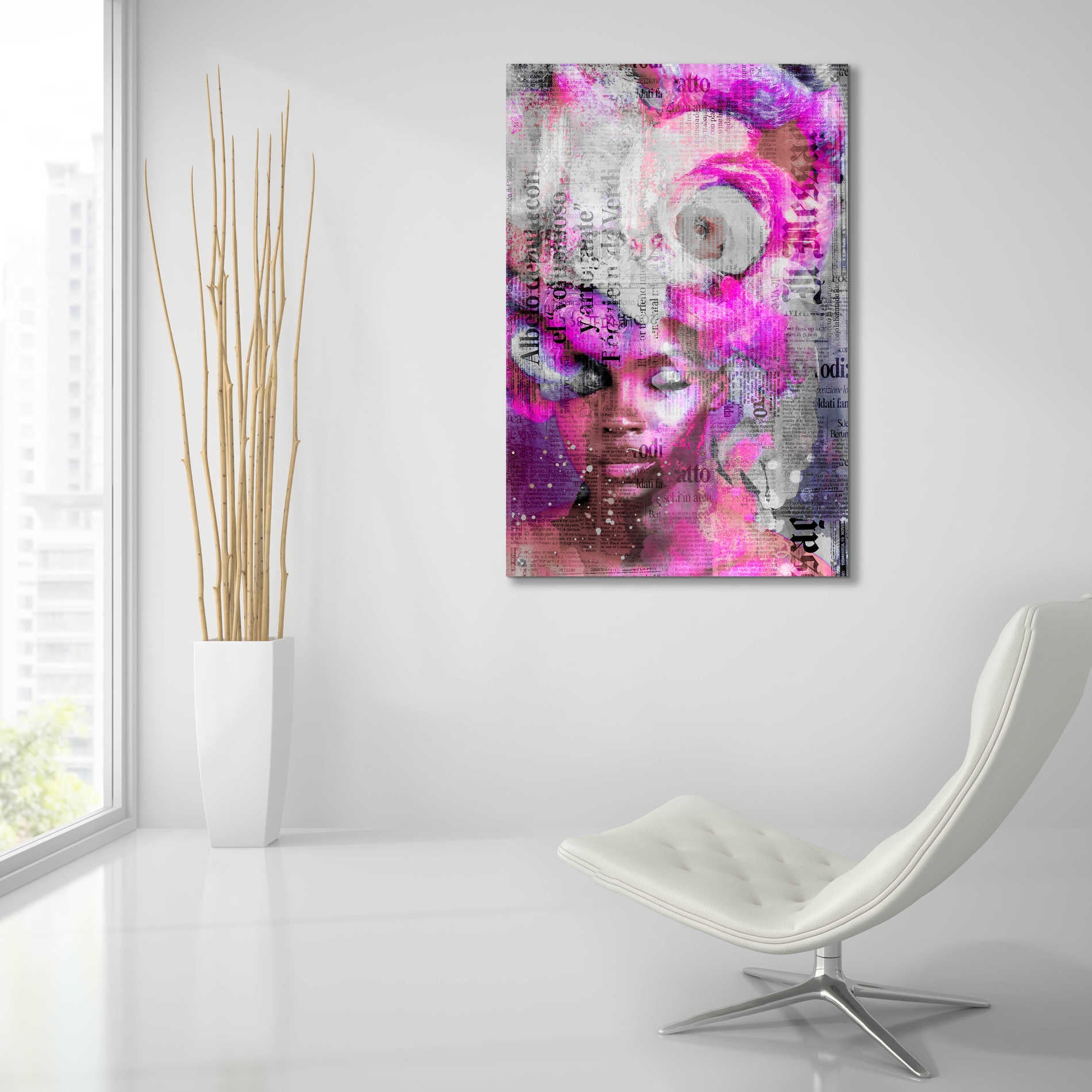 Epic Art 'New York City Girl Pink' by Andrea Haase Acrylic Glass Wall Art,24x36