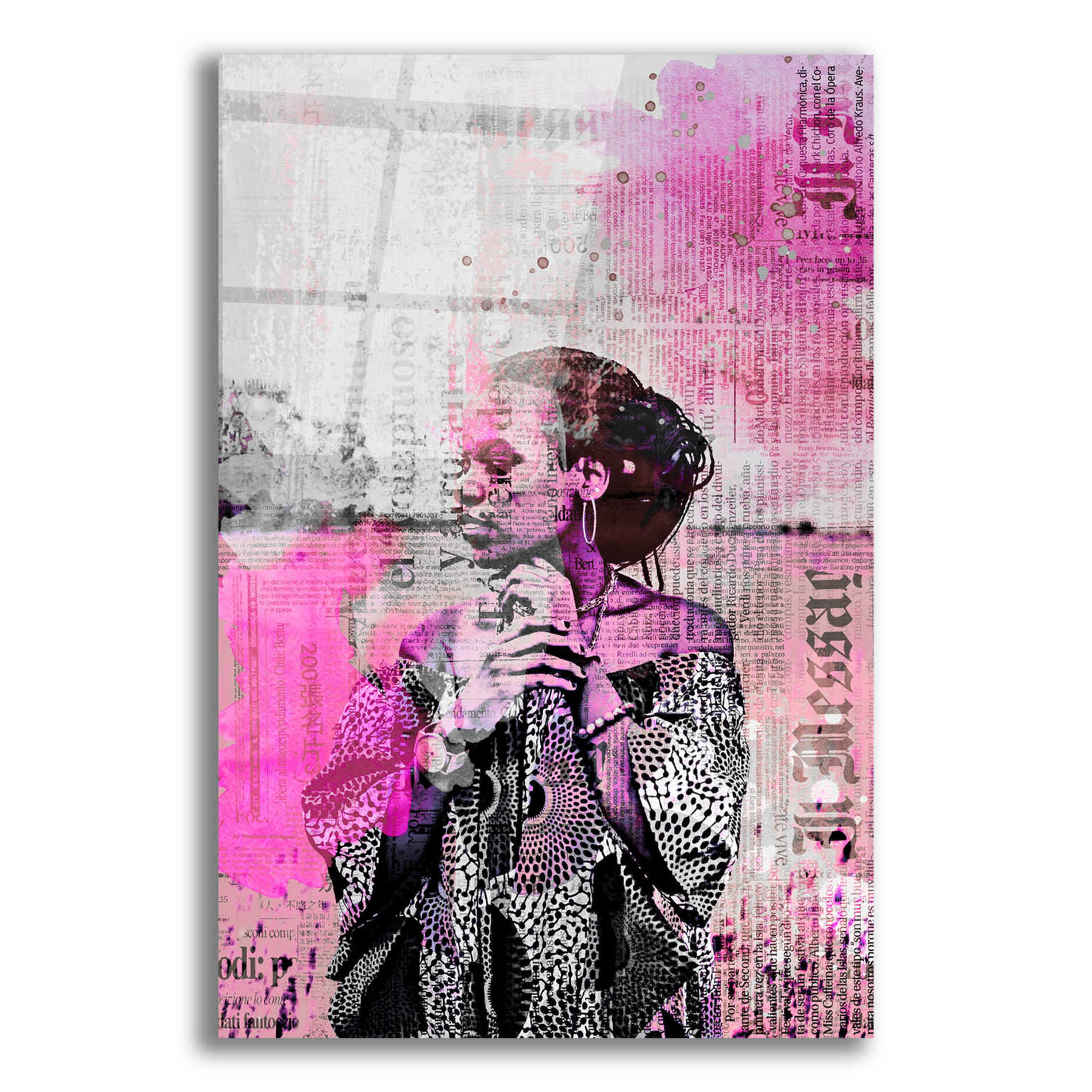 Epic Art 'Los Angeles City Girl Pink' by Andrea Haase Acrylic Glass Wall Art,12x16