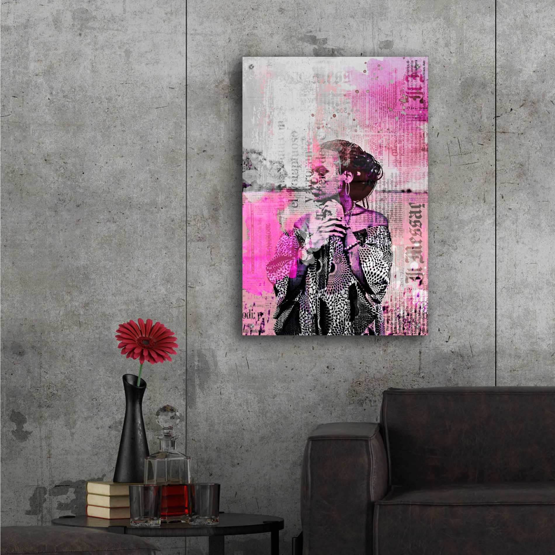 Epic Art 'Los Angeles City Girl Pink' by Andrea Haase Acrylic Glass Wall Art,24x36