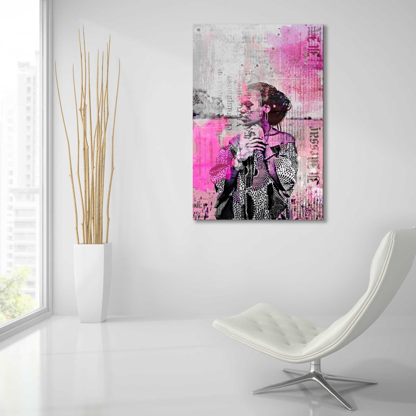 Epic Art 'Los Angeles City Girl Pink' by Andrea Haase Acrylic Glass Wall Art,24x36