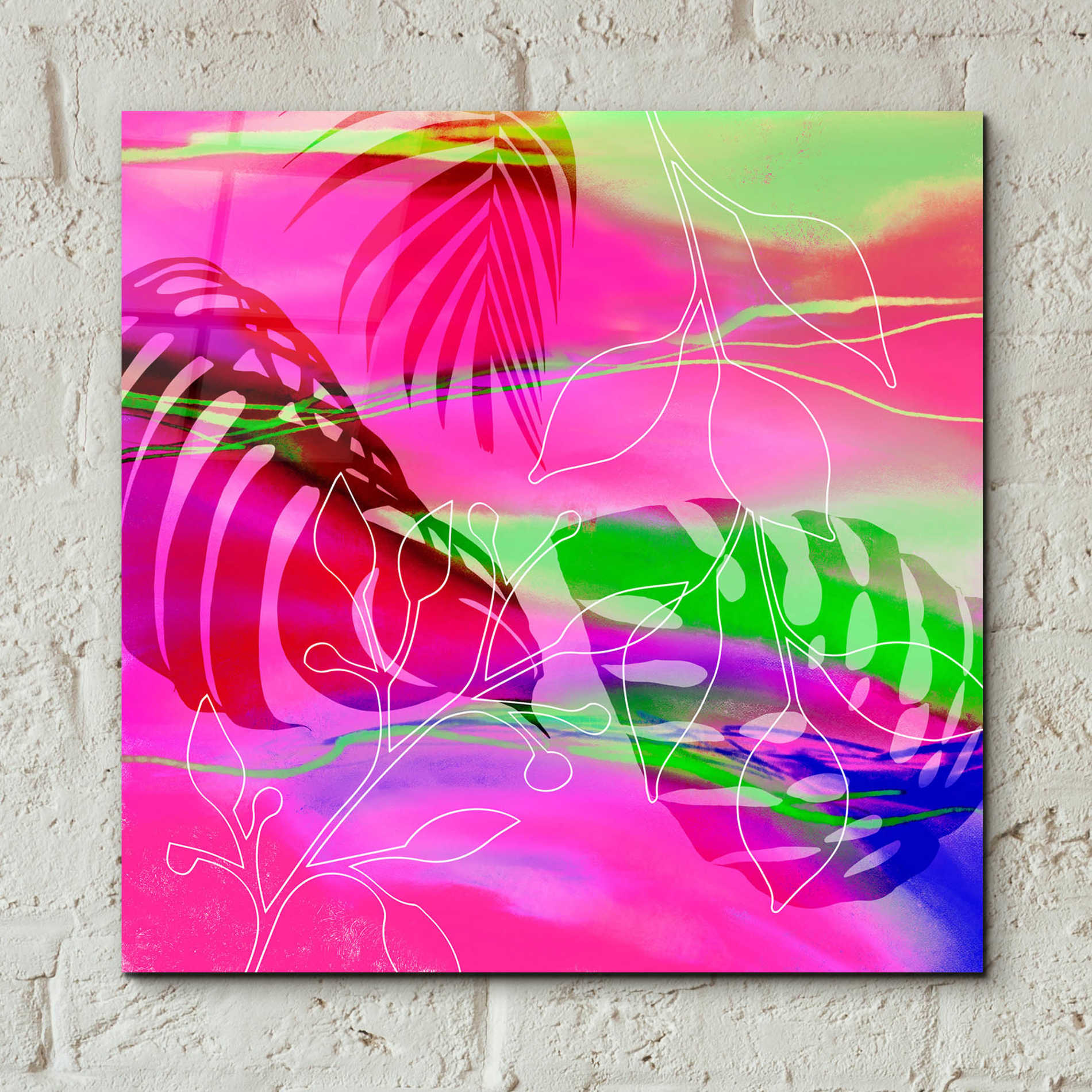 Epic Art 'Tropical Vibe' by Andrea Haase Acrylic Glass Wall Art,12x12