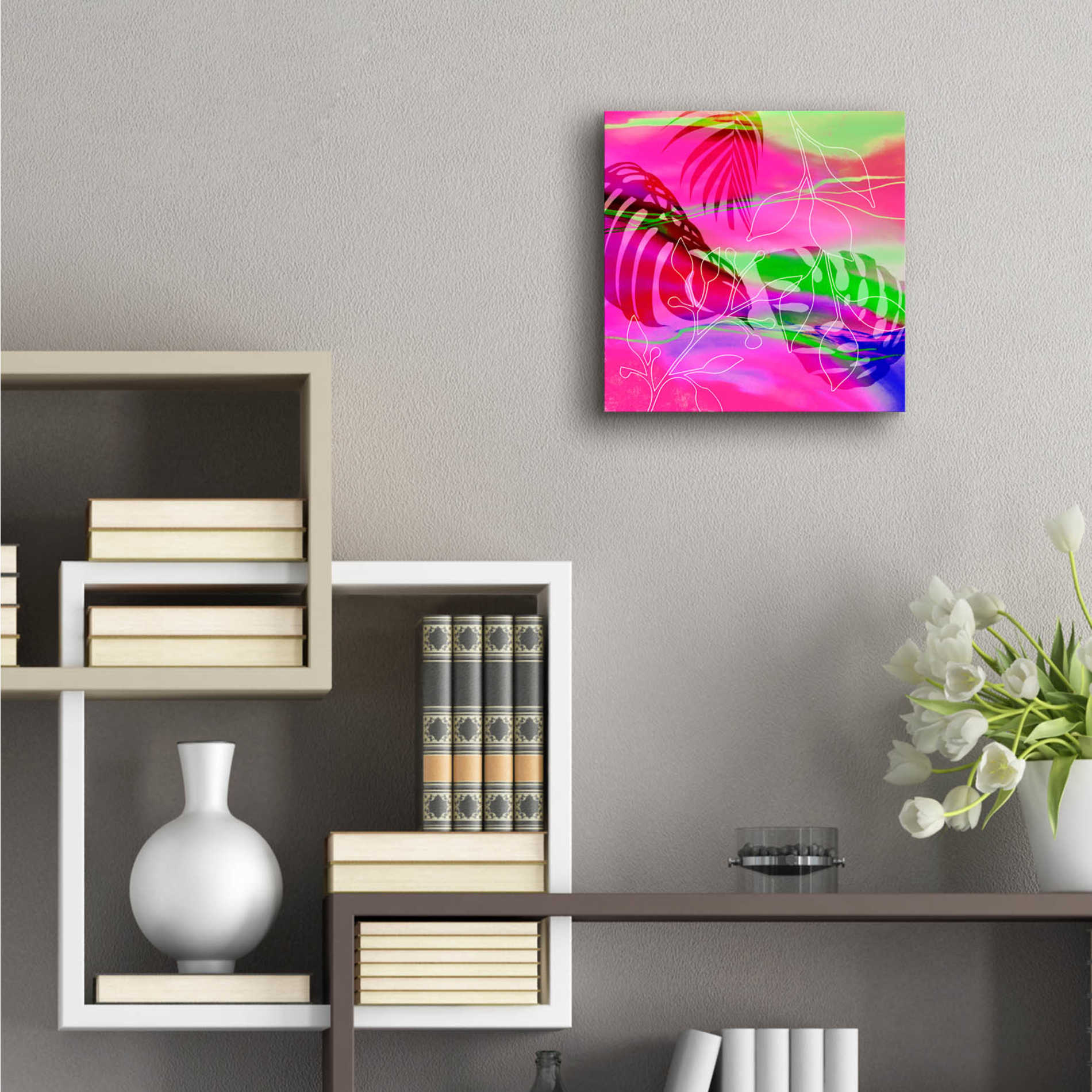 Epic Art 'Tropical Vibe' by Andrea Haase Acrylic Glass Wall Art,12x12