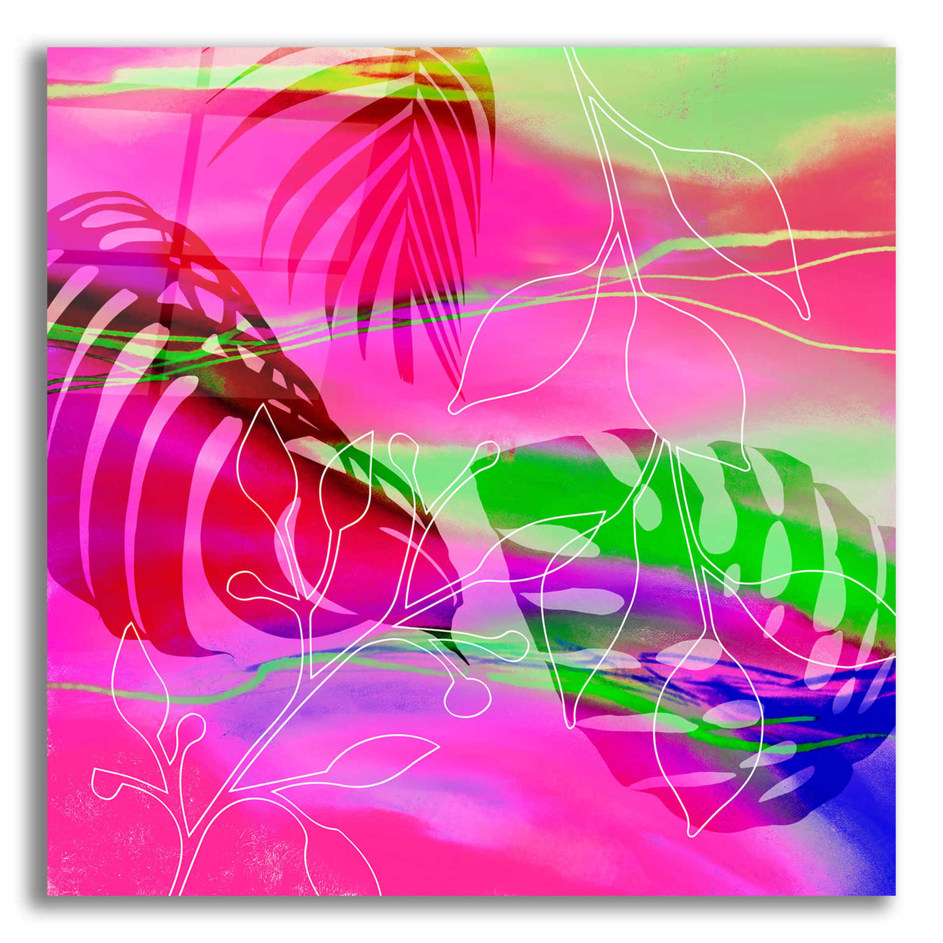 Epic Art 'Tropical Vibe' by Andrea Haase Acrylic Glass Wall Art,12x12