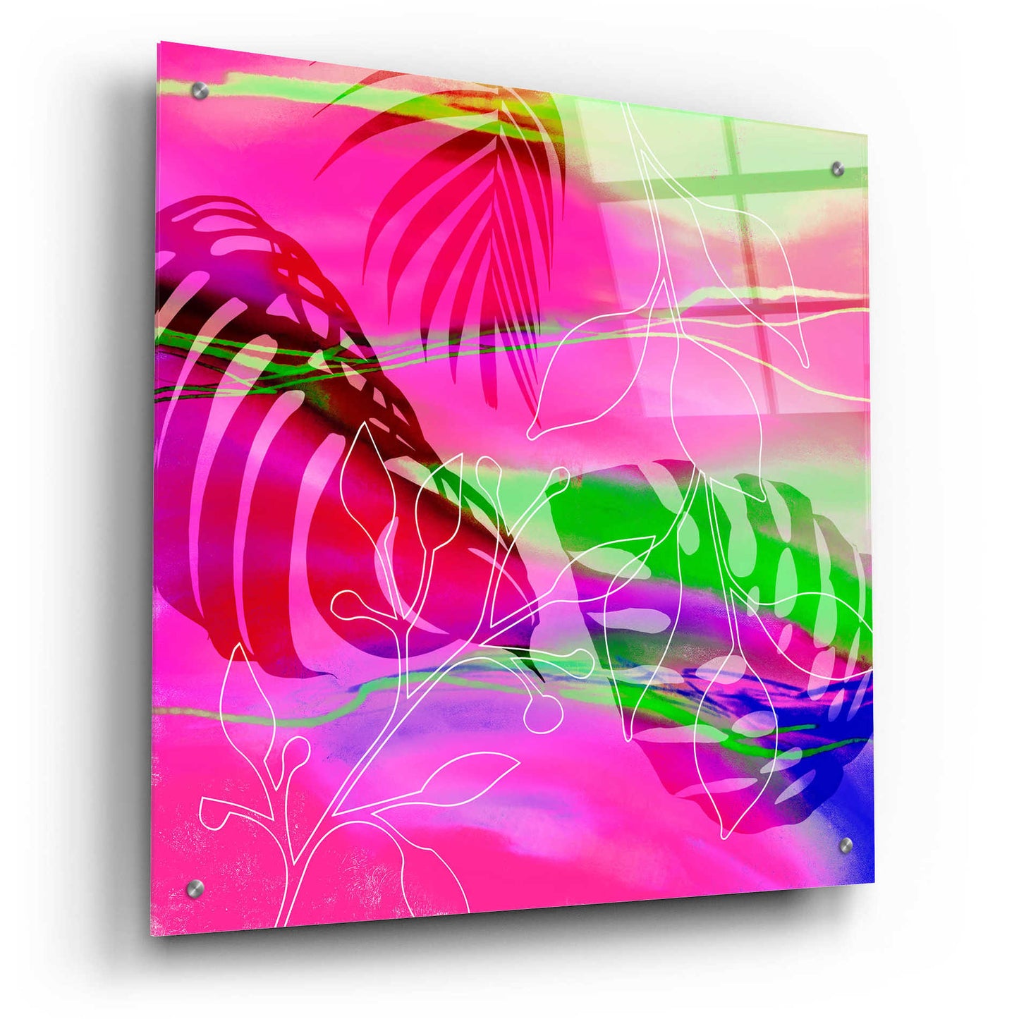 Epic Art 'Tropical Vibe' by Andrea Haase Acrylic Glass Wall Art,24x24