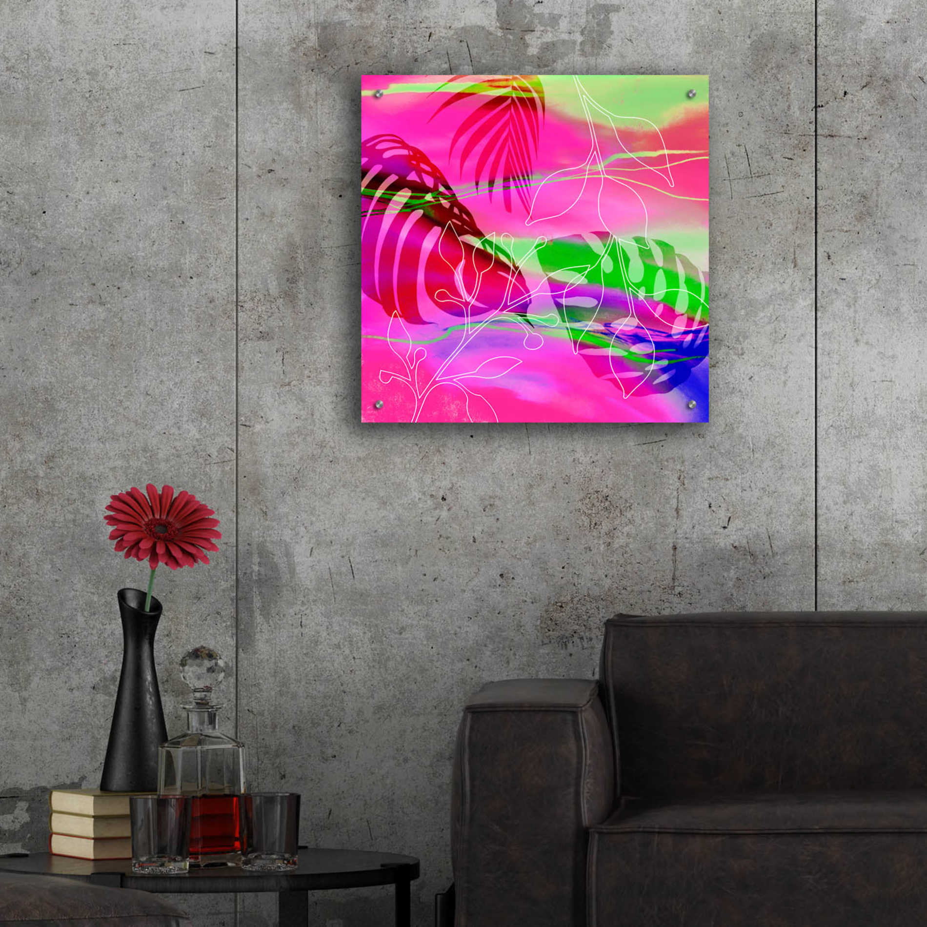 Epic Art 'Tropical Vibe' by Andrea Haase Acrylic Glass Wall Art,24x24