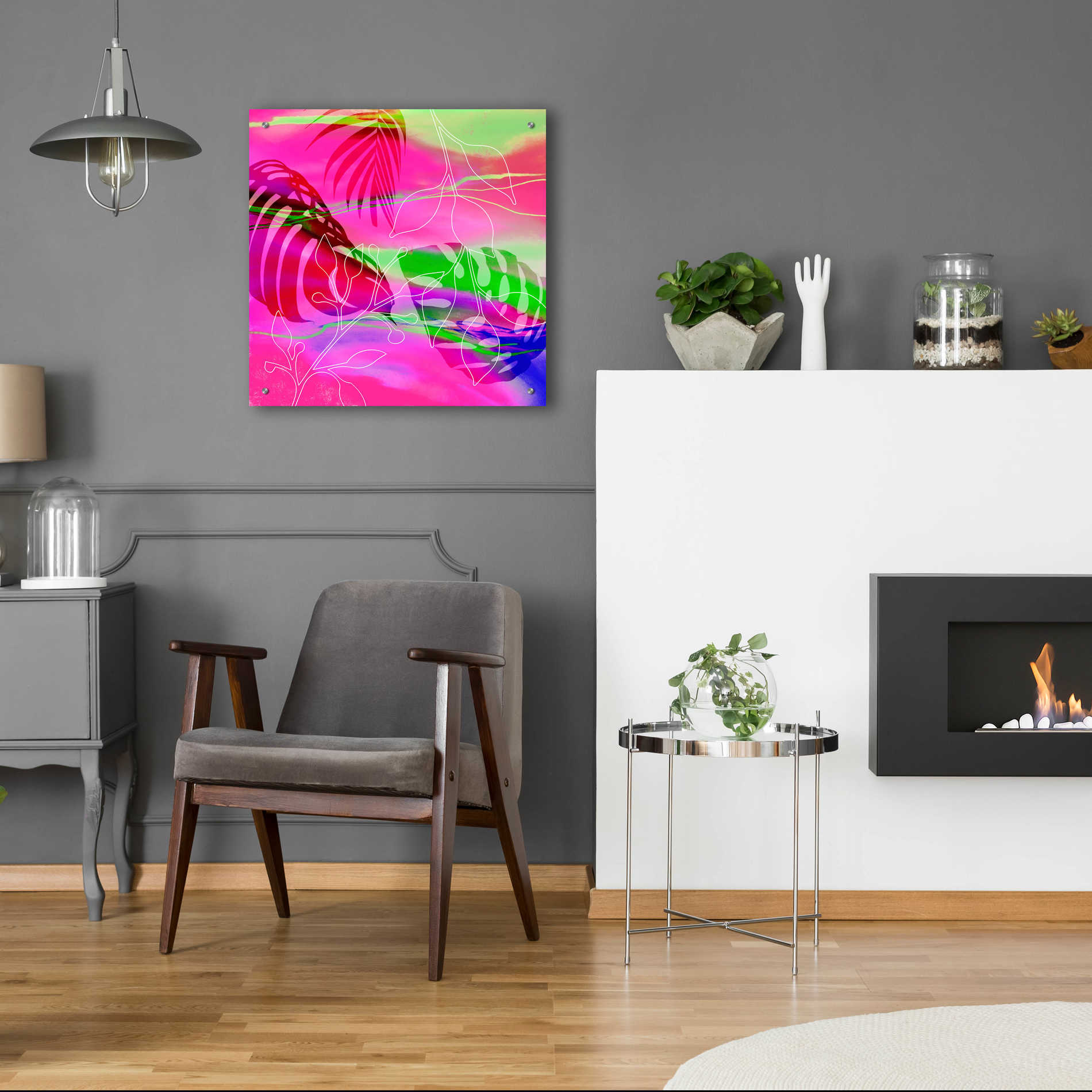 Epic Art 'Tropical Vibe' by Andrea Haase Acrylic Glass Wall Art,24x24