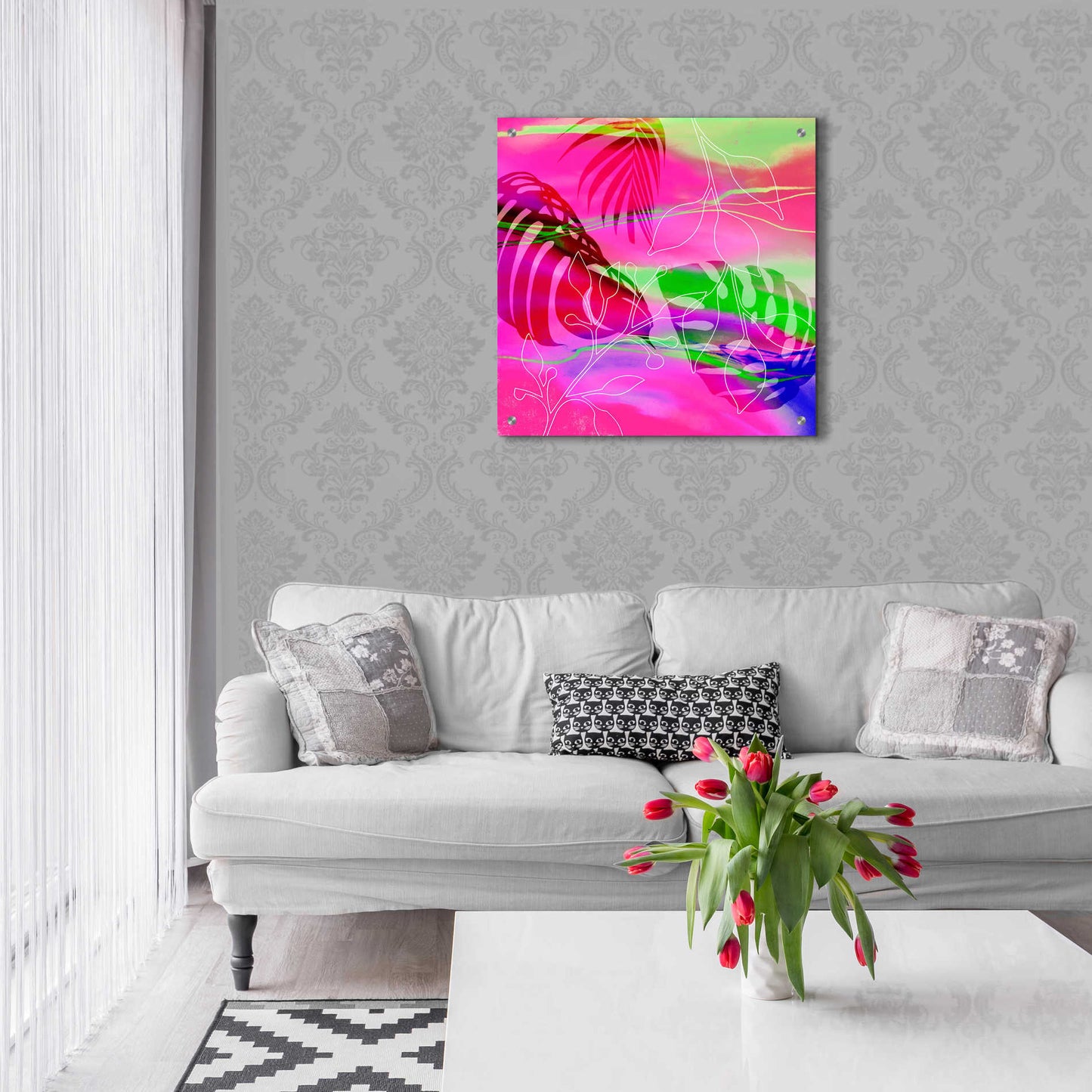 Epic Art 'Tropical Vibe' by Andrea Haase Acrylic Glass Wall Art,24x24