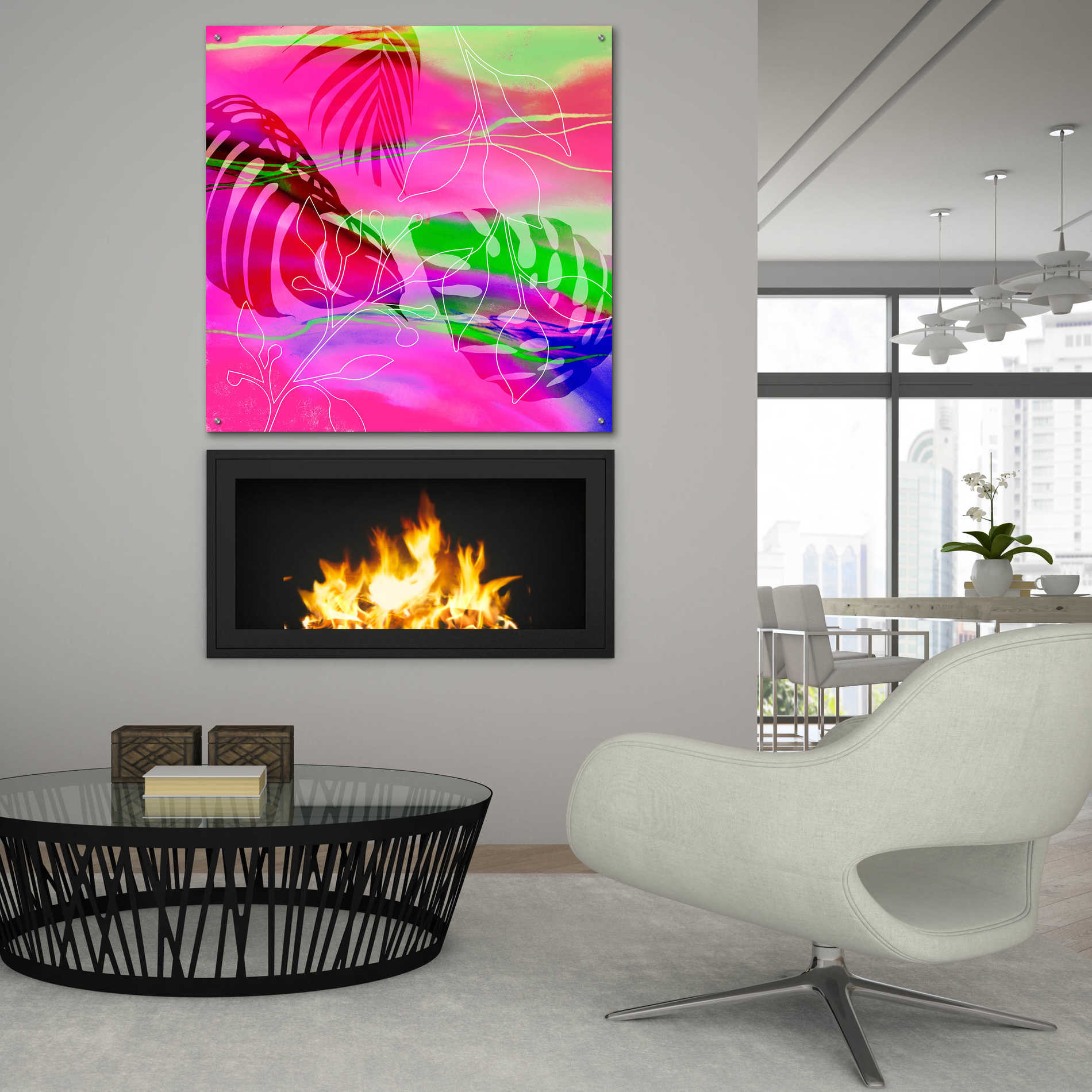 Epic Art 'Tropical Vibe' by Andrea Haase Acrylic Glass Wall Art,36x36