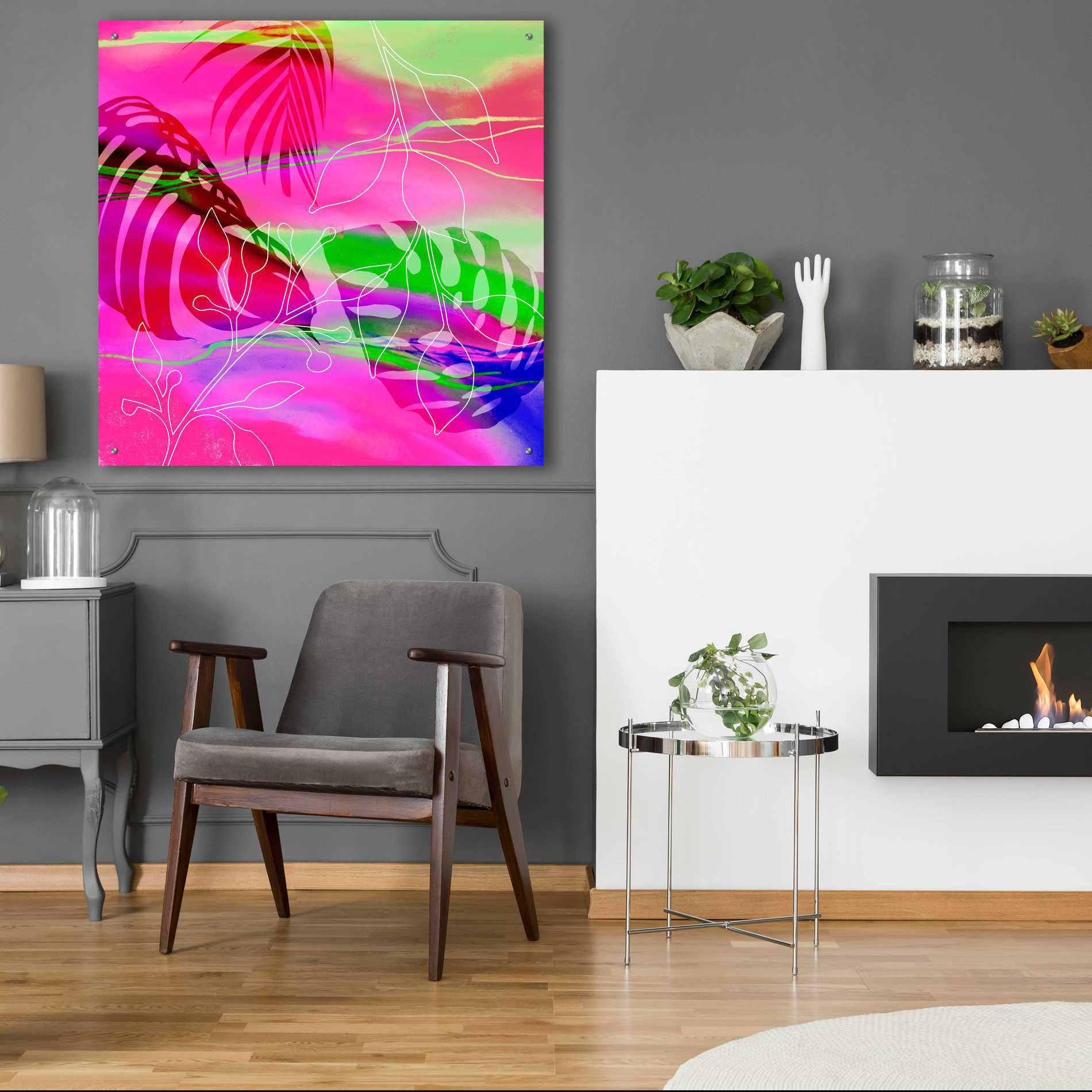 Epic Art 'Tropical Vibe' by Andrea Haase Acrylic Glass Wall Art,36x36