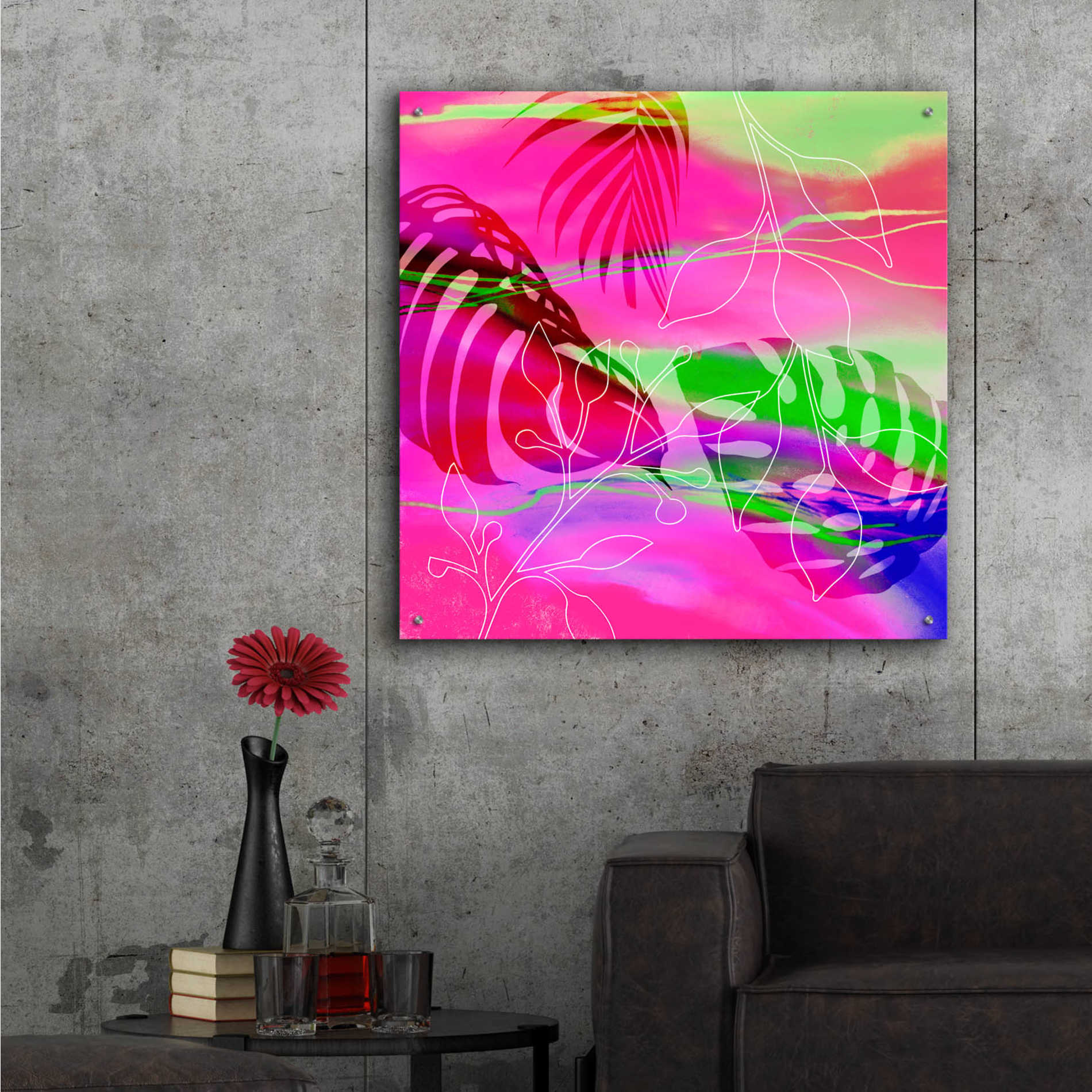 Epic Art 'Tropical Vibe' by Andrea Haase Acrylic Glass Wall Art,36x36