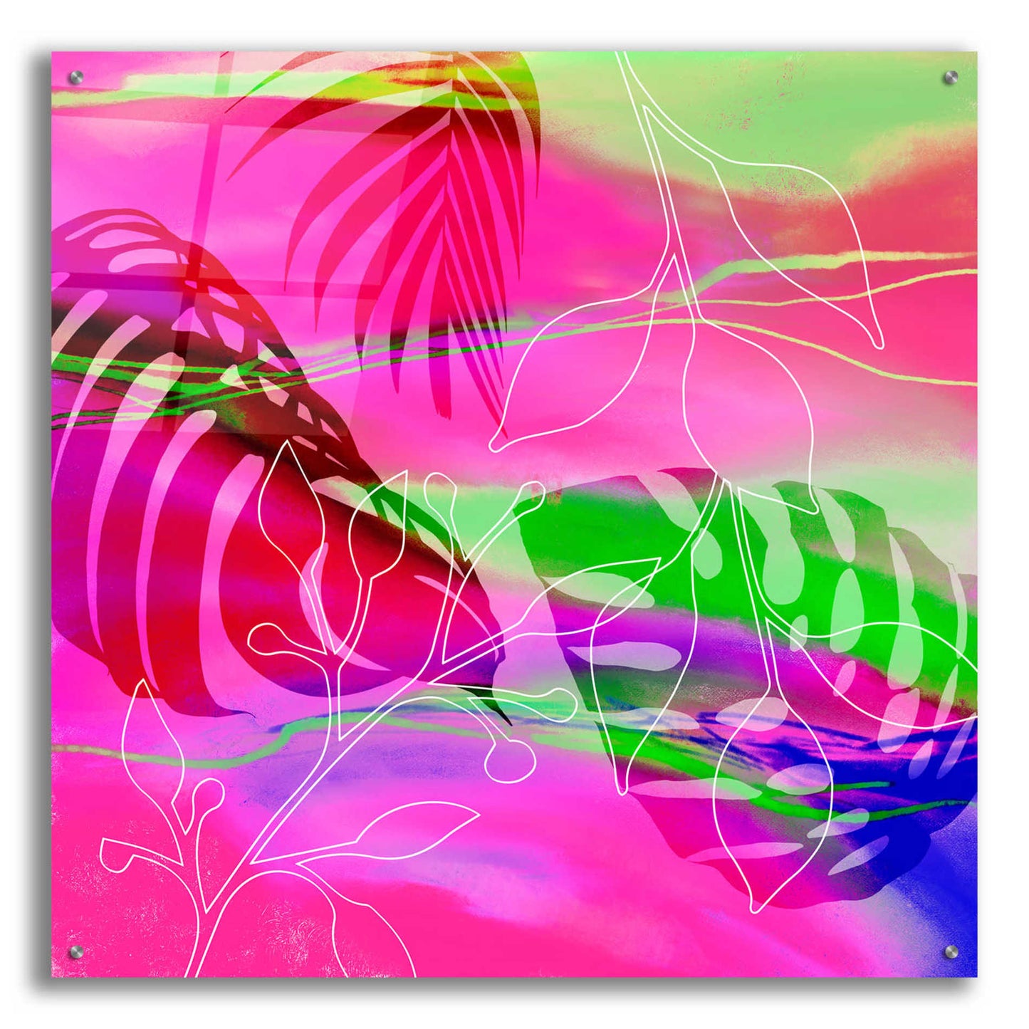 Epic Art 'Tropical Vibe' by Andrea Haase Acrylic Glass Wall Art,36x36