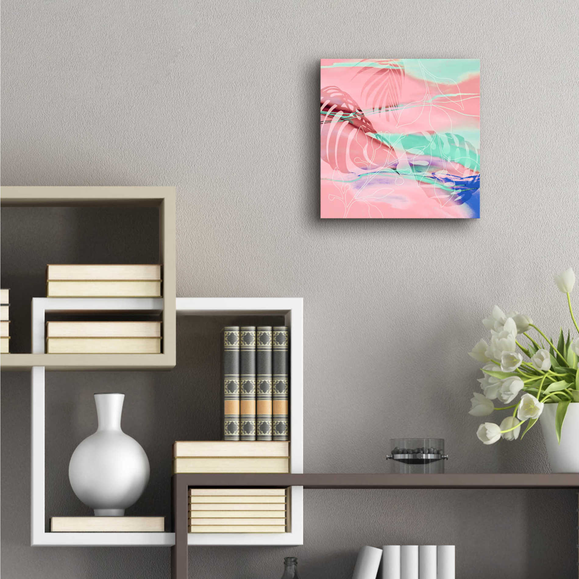 Epic Art 'Tropical Romance' by Andrea Haase Acrylic Glass Wall Art,12x12