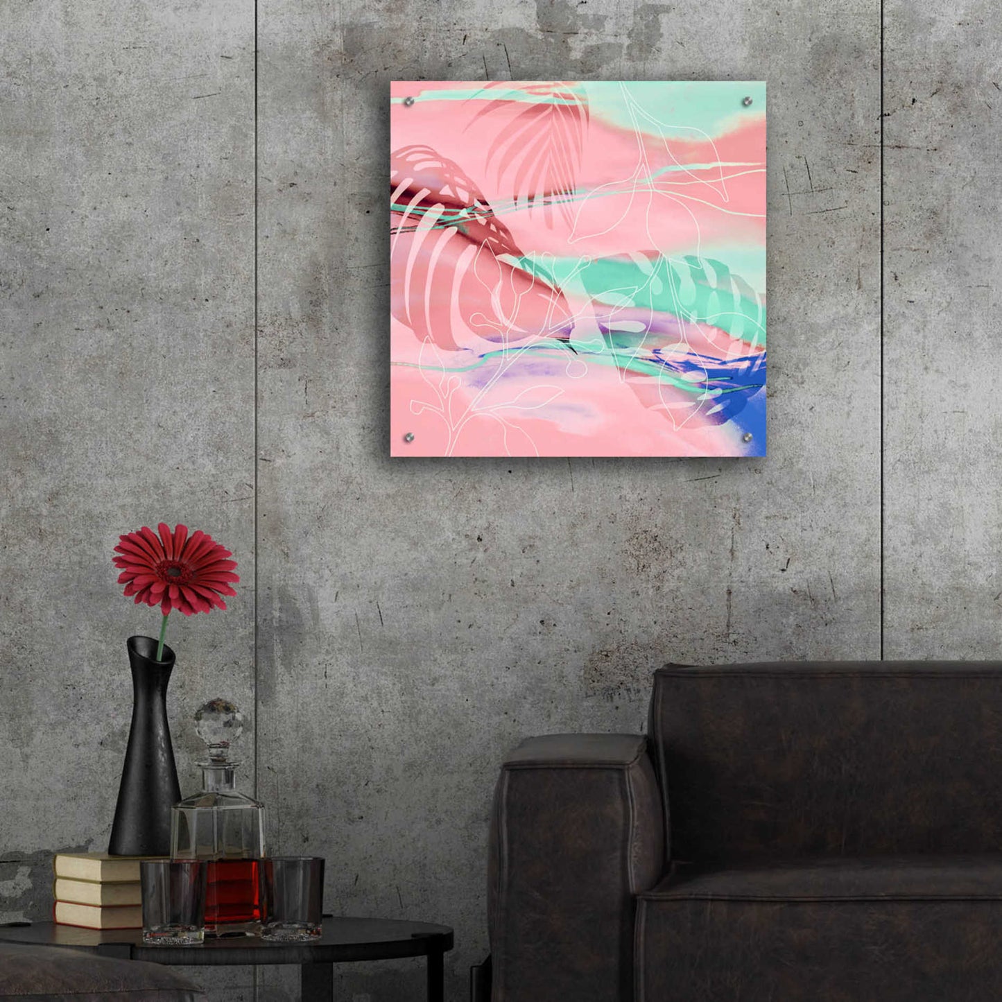 Epic Art 'Tropical Romance' by Andrea Haase Acrylic Glass Wall Art,24x24