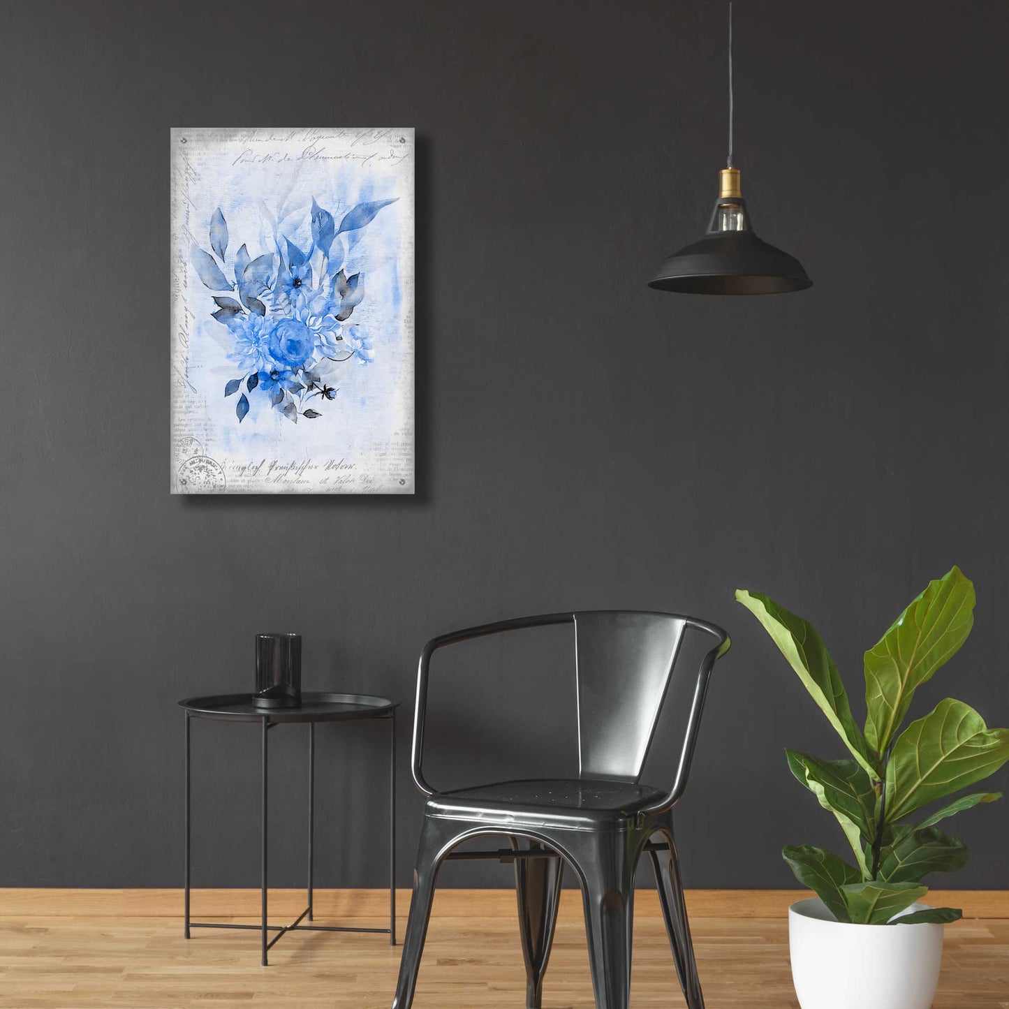 Epic Art 'Blue Flower Dream' by Andrea Haase Acrylic Glass Wall Art,24x36